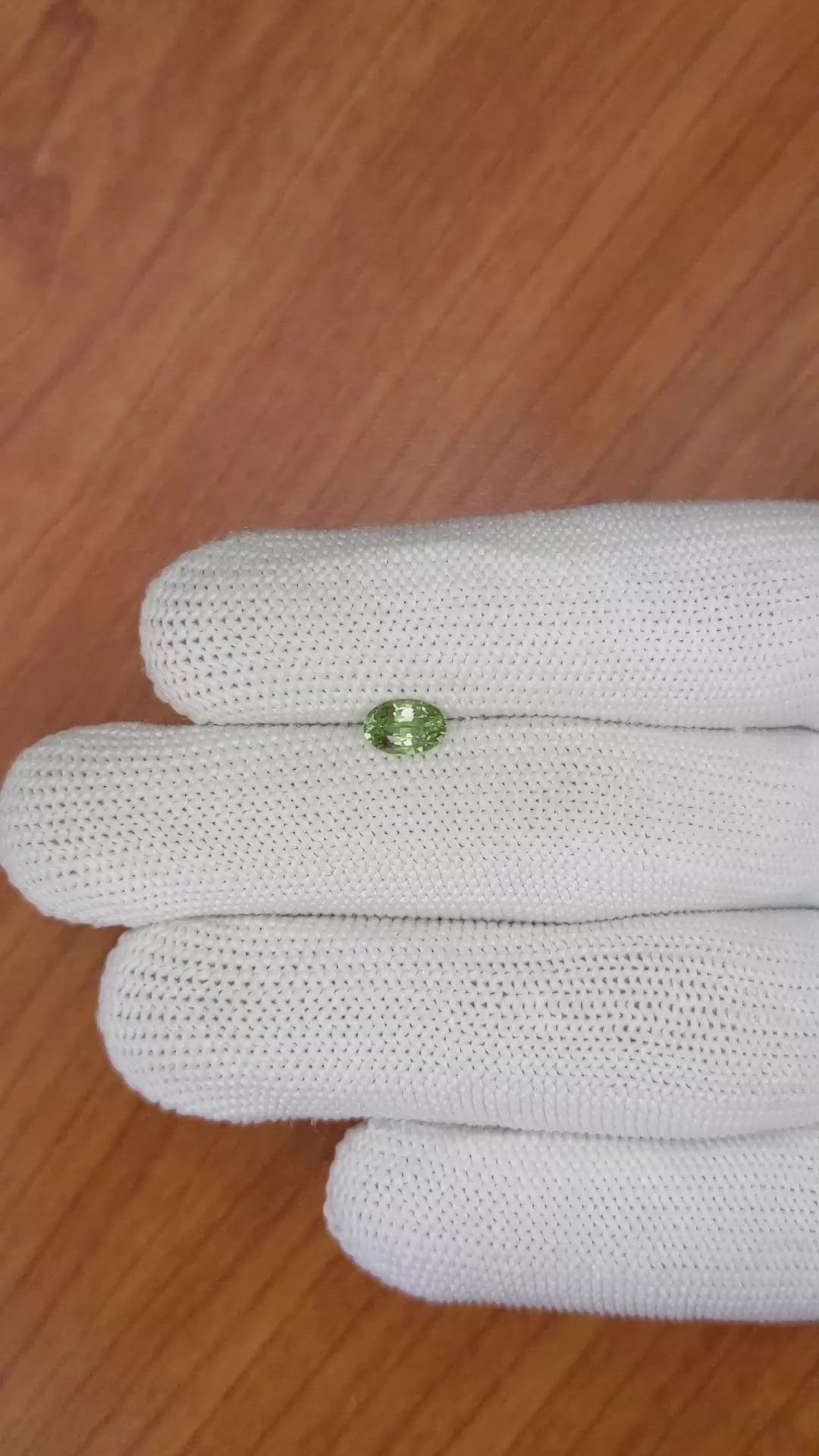 0.90 Ct. Green Sapphire from Madagascar Size Video