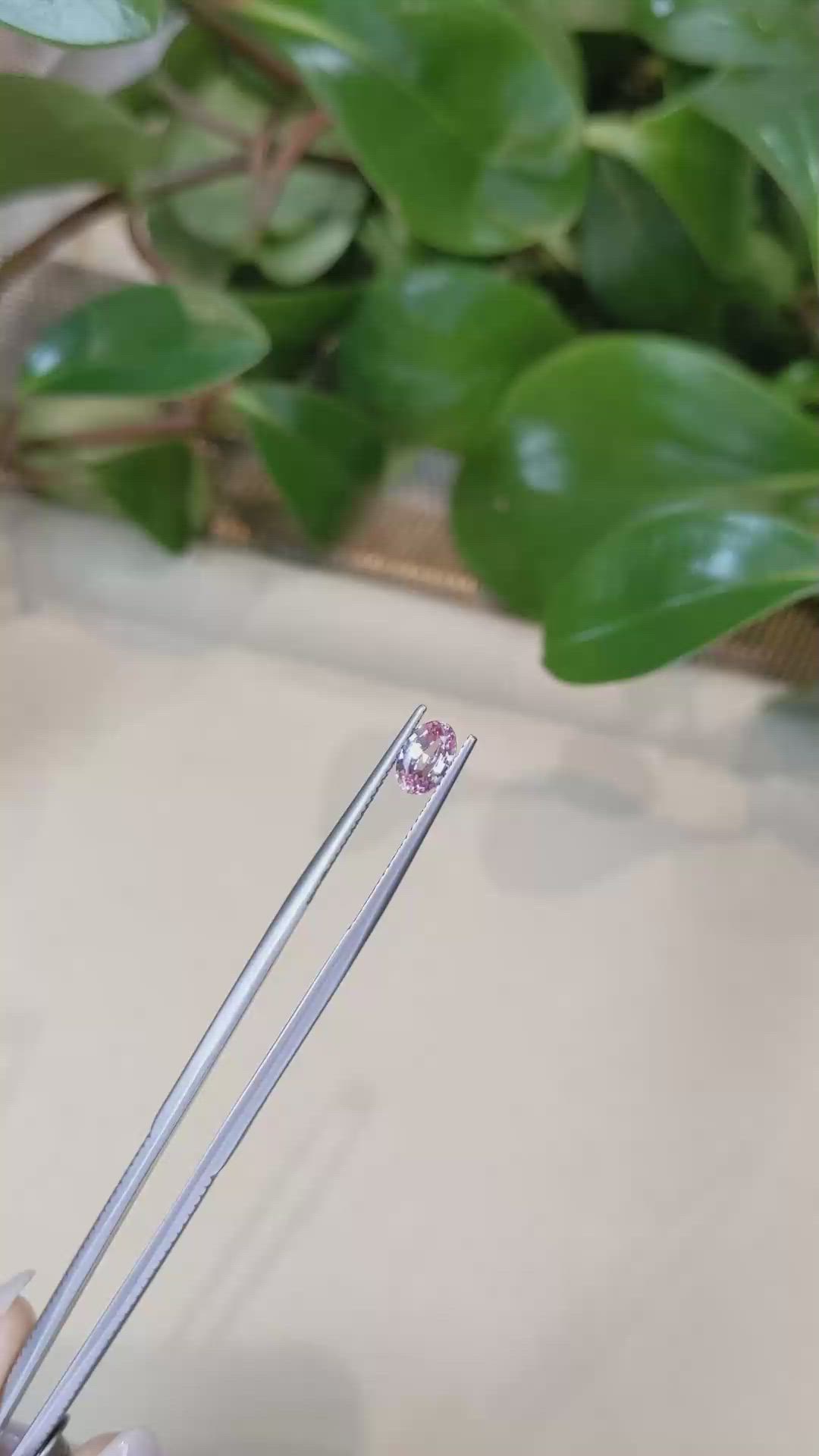 1.02 Ct. Pink Sapphire from Ceylon (Sri Lanka) Size Video