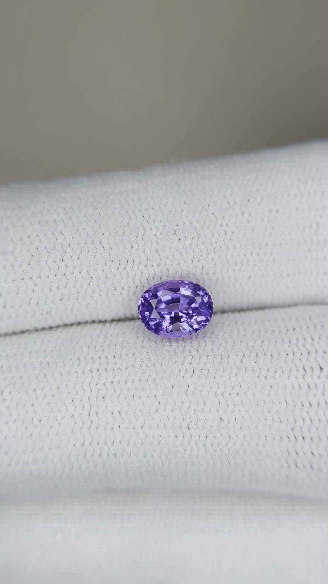 1.25 Ct. Purple Sapphire from Ceylon (Sri Lanka) Size Video