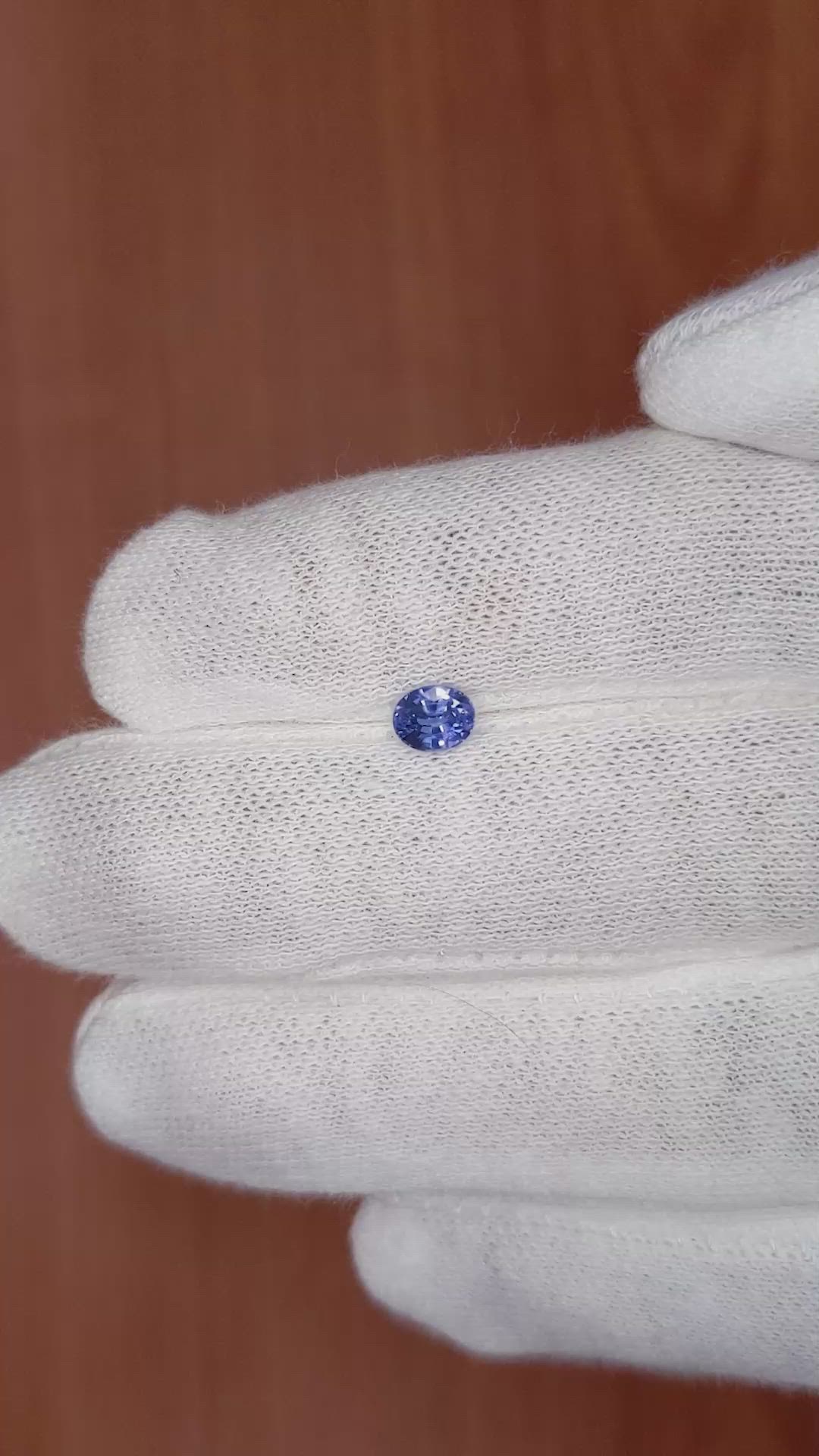0.58 Ct. Blue Sapphire from Ceylon (Sri Lanka) Size Video