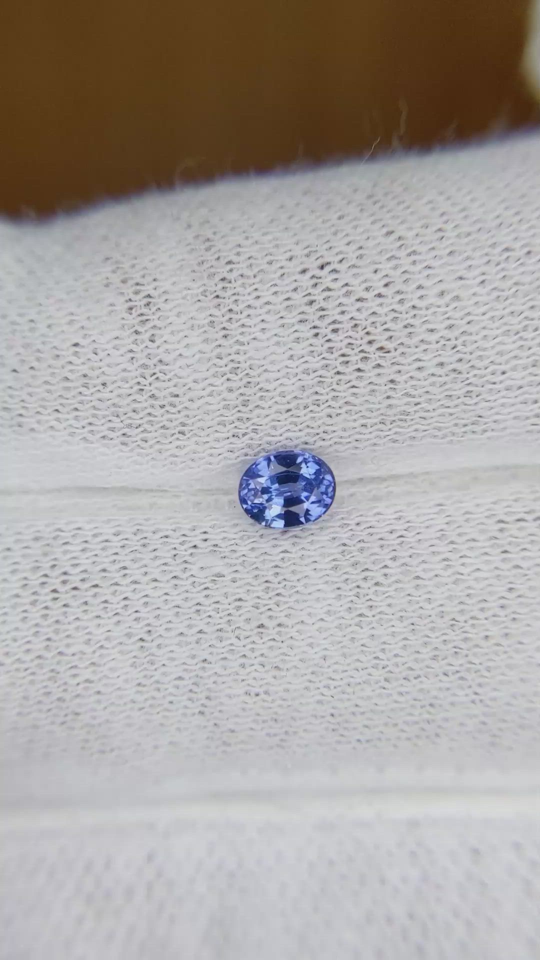 0.58 Ct. Blue Sapphire from Ceylon (Sri Lanka) Size Video