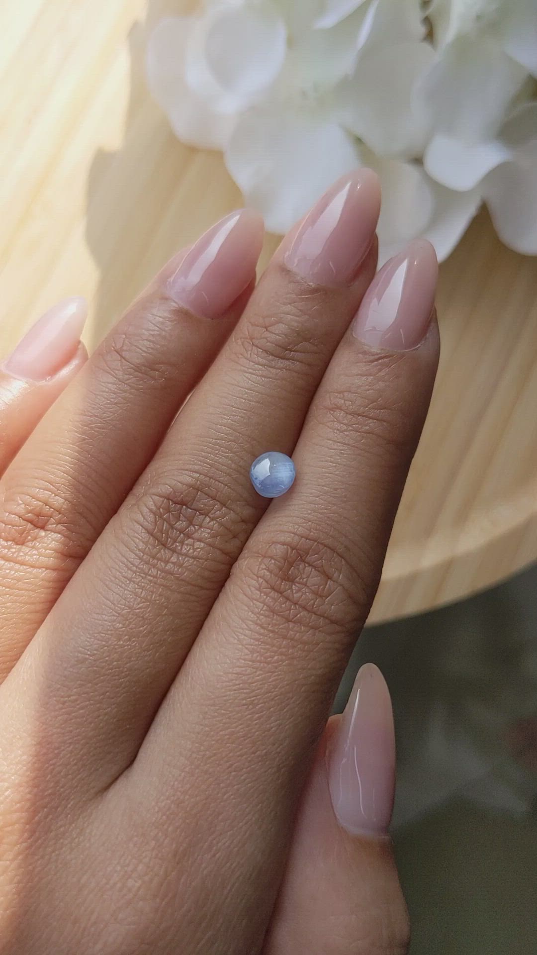 1.33 Ct. Blue Star Sapphire from Ceylon (Sri Lanka) Size Video