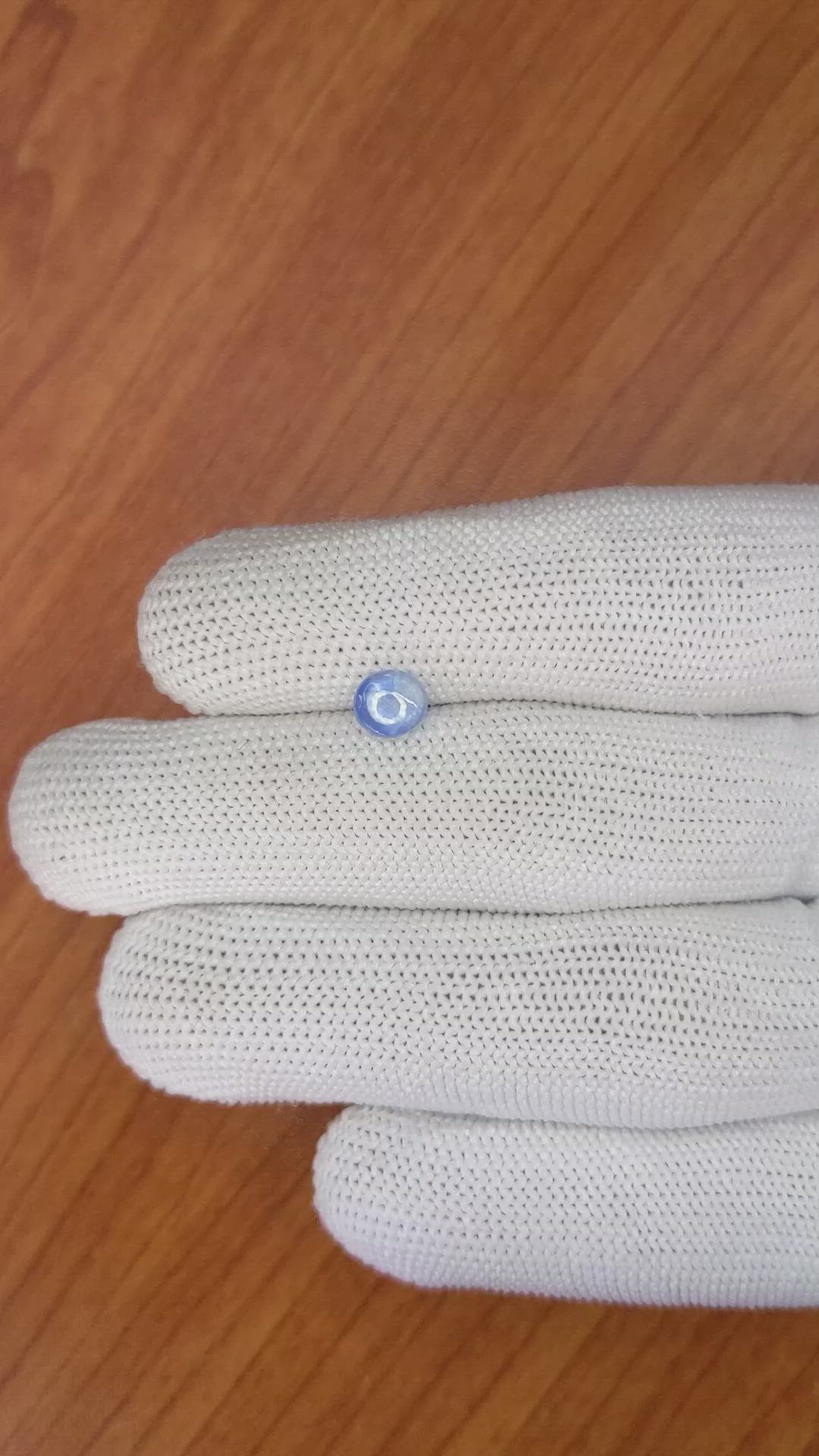 1.33 Ct. Blue Star Sapphire from Ceylon (Sri Lanka) Size Video