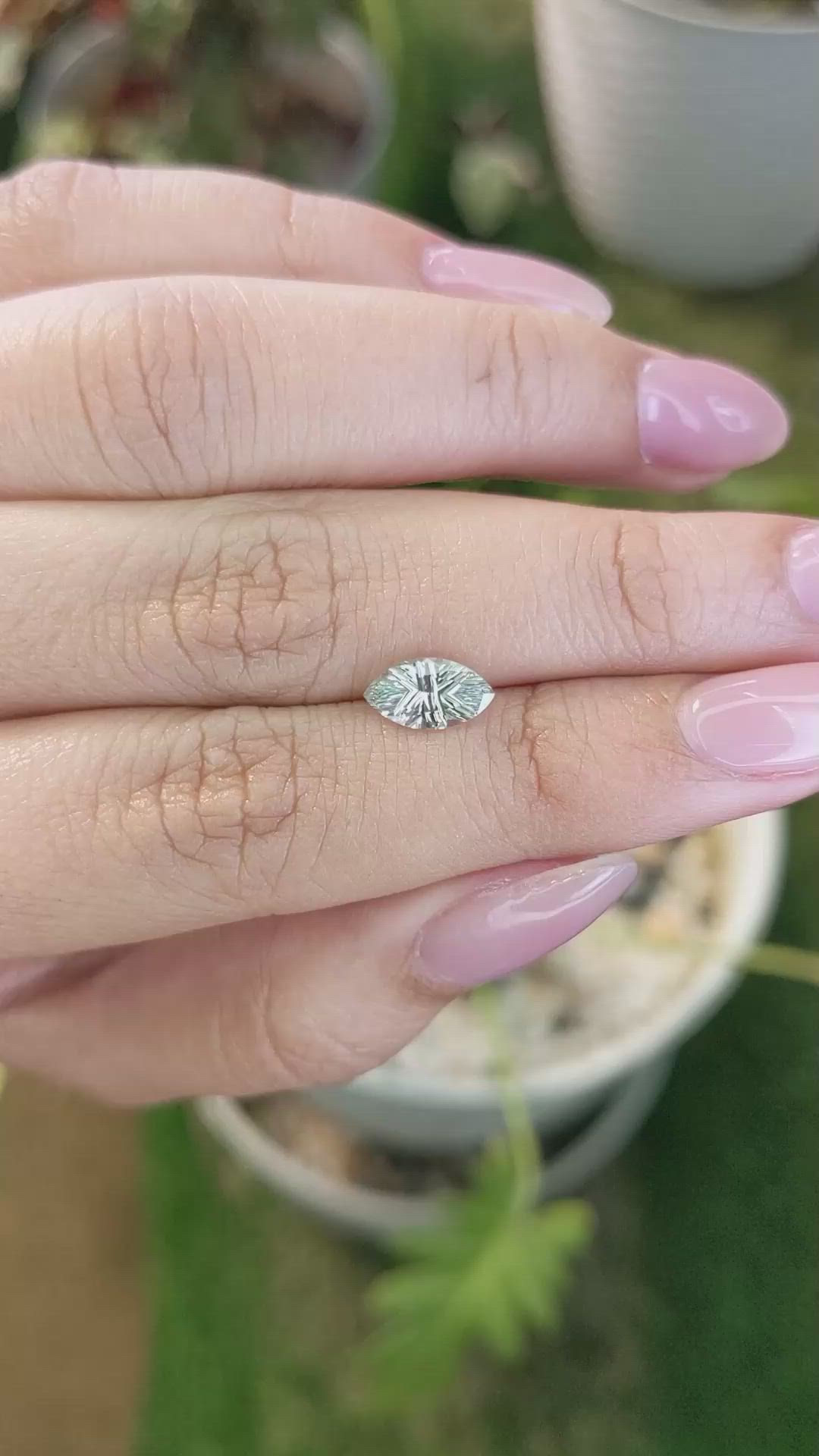 1.24 Ct. Green Sapphire from Madagascar Size Video