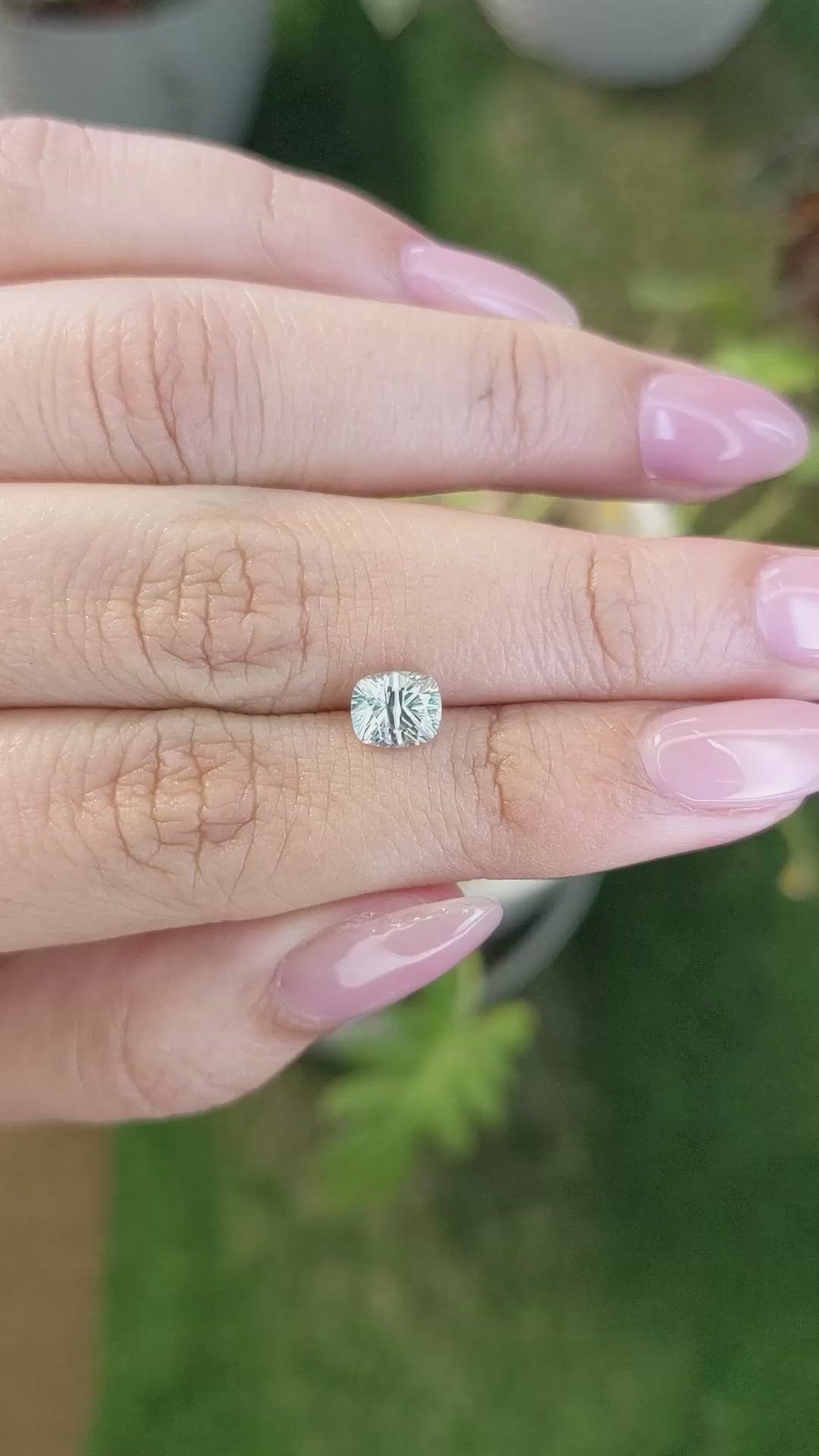 1.19 Ct. Green Sapphire from Madagascar Size Video