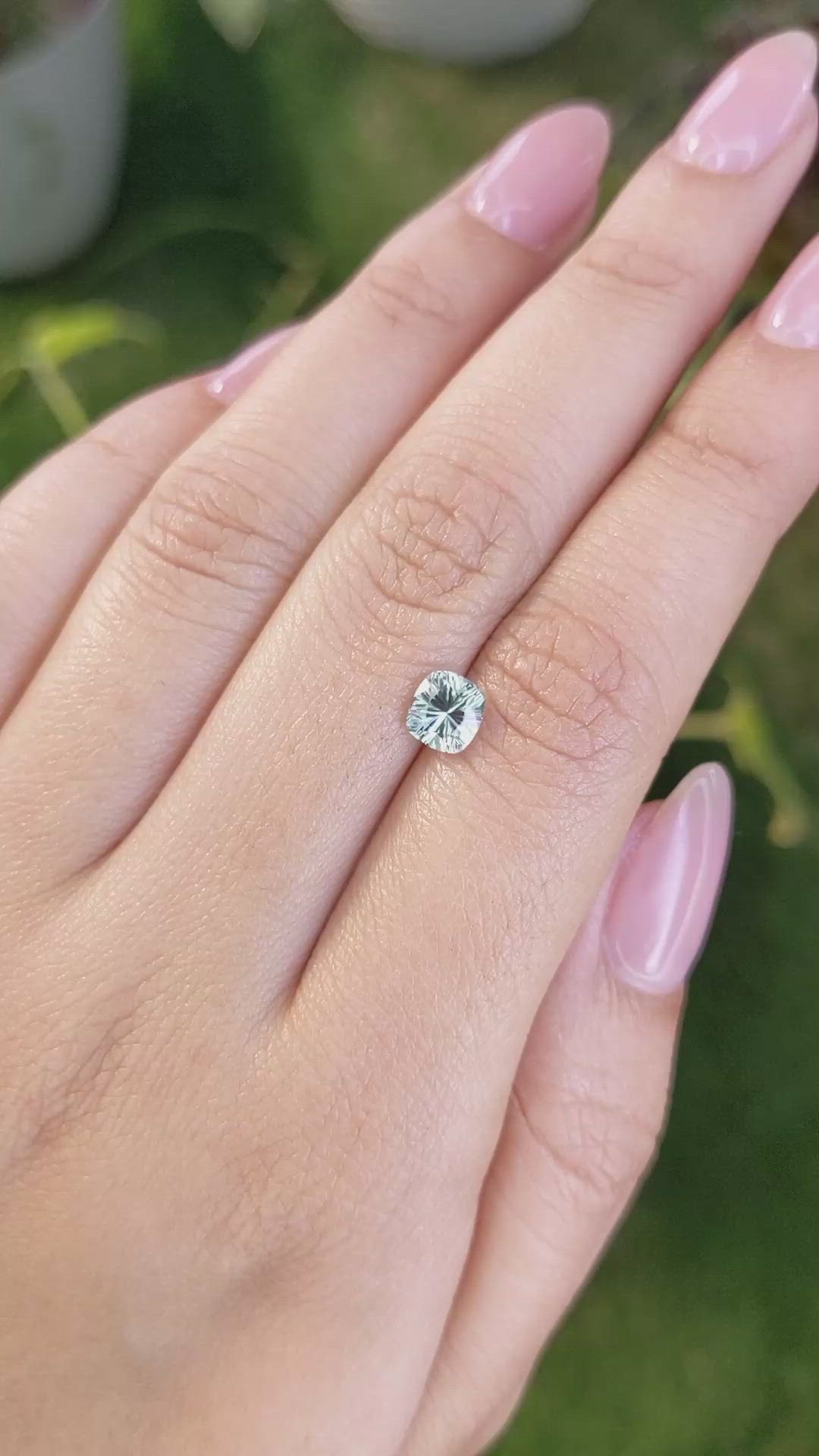 1.01 Ct. Grey Sapphire from Madagascar Size Video