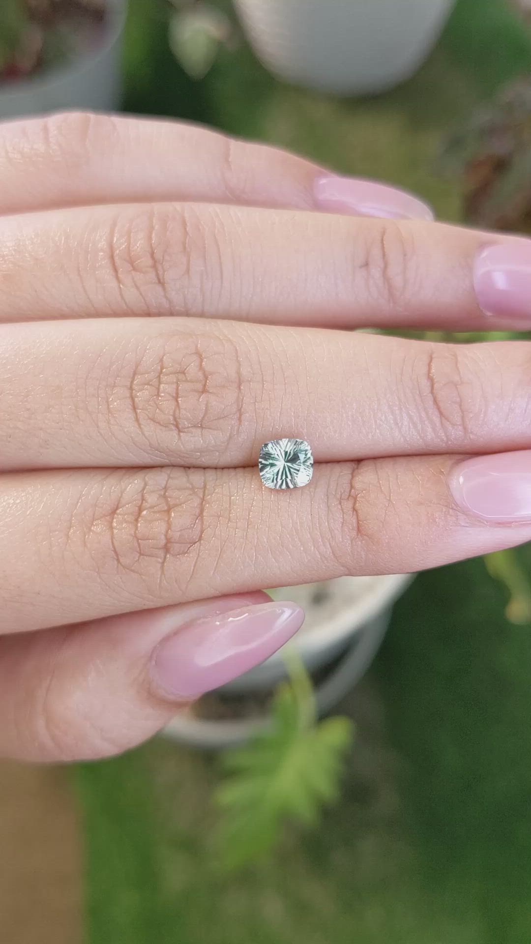 1.01 Ct. Grey Sapphire from Madagascar Size Video