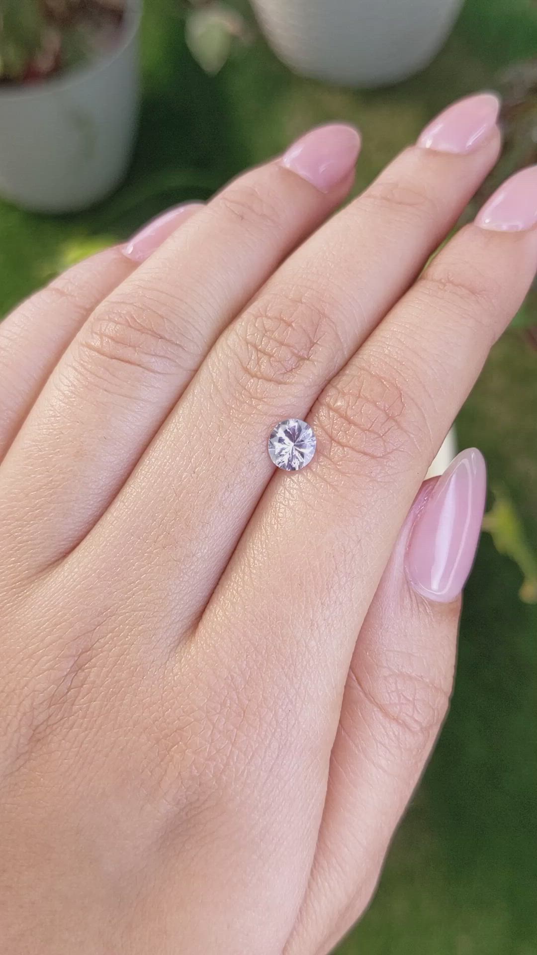 0.82 Ct. Purple Sapphire from Madagascar Size Video