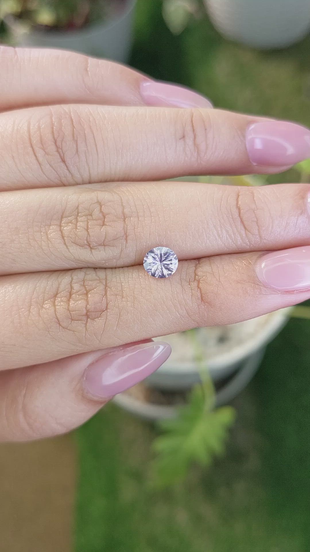 0.82 Ct. Purple Sapphire from Madagascar Size Video