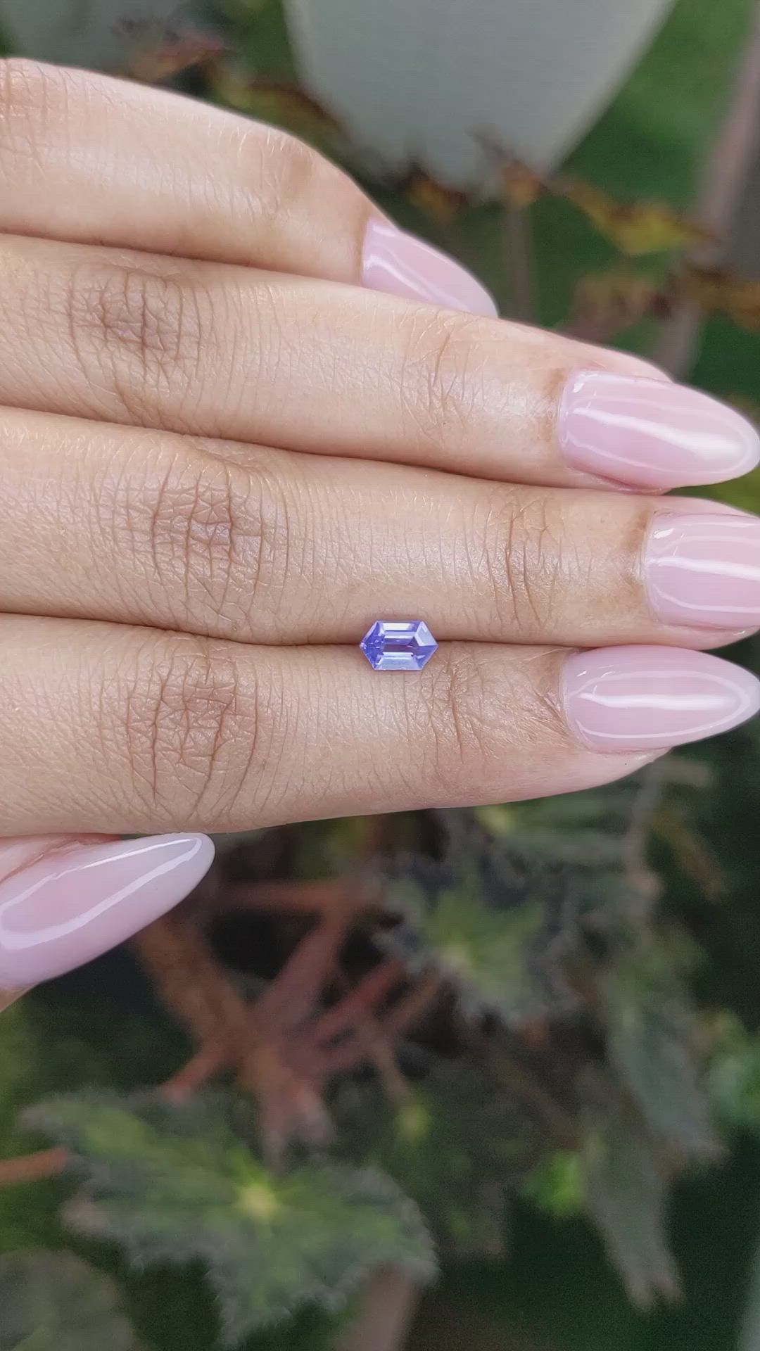 0.68 Ct. Violet Sapphire from Madagascar Size Video