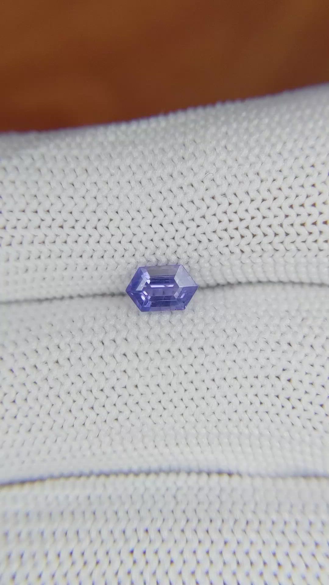 0.68 Ct. Violet Sapphire from Madagascar Size Video
