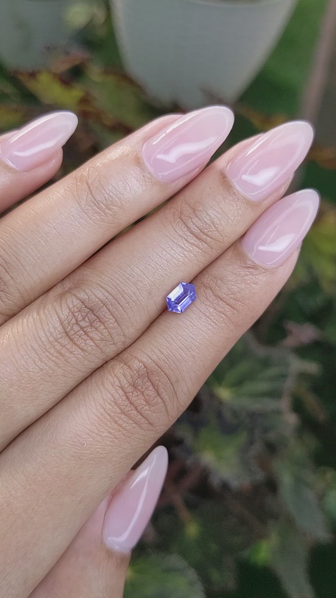 0.68 Ct. Violet Sapphire from Madagascar Size Video
