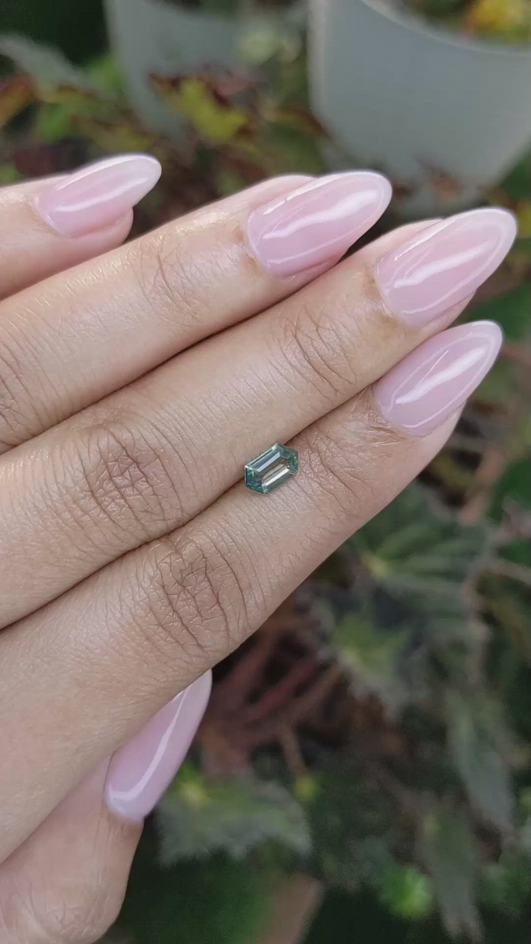 0.72 Ct. Green Sapphire from Madagascar Size Video