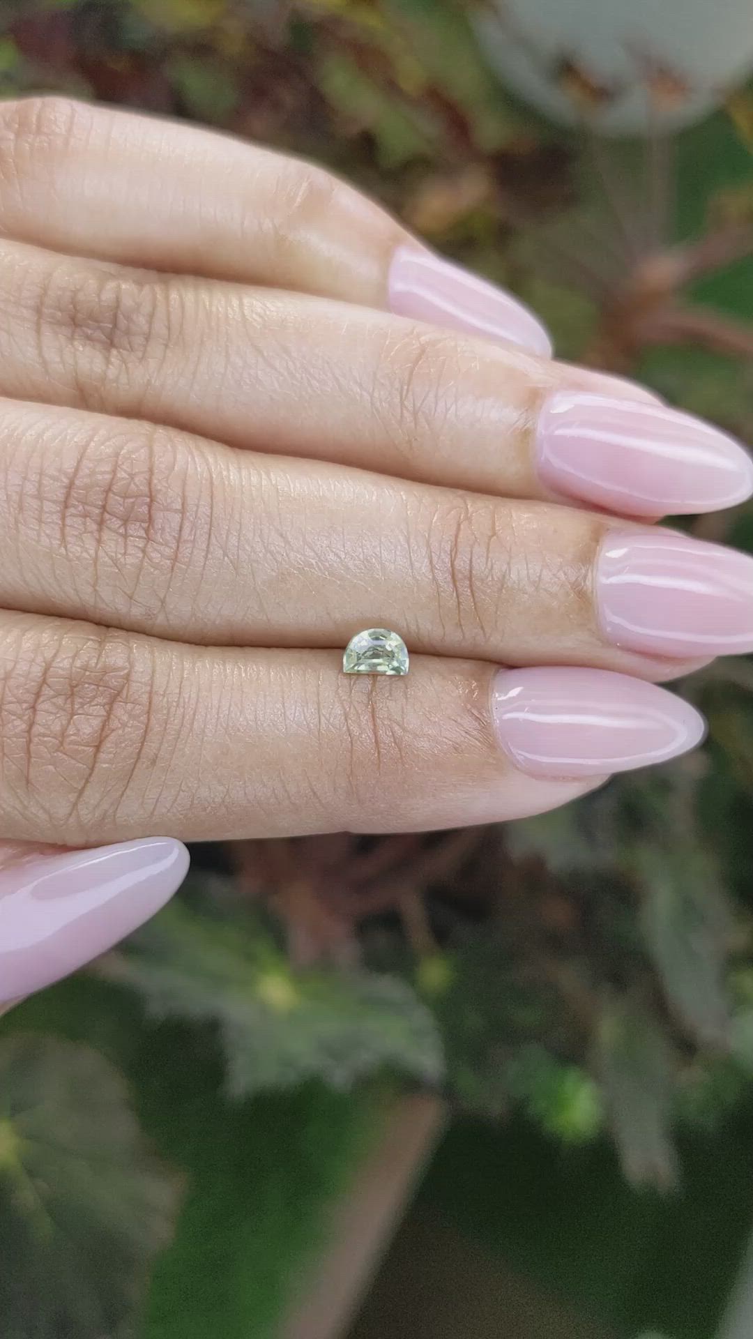 0.50 Ct. Yellowish Green Sapphire from Madagascar Size Video