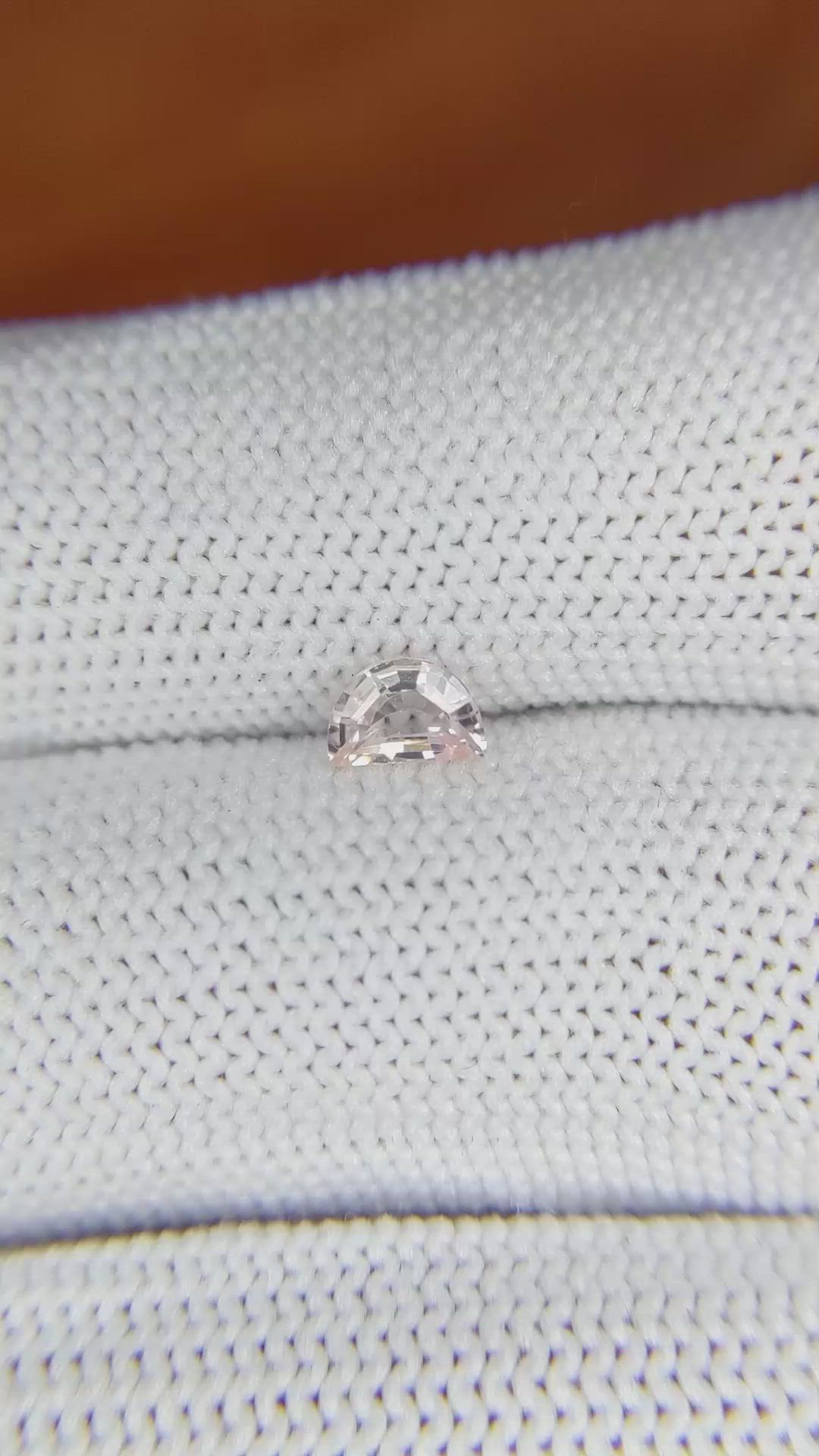0.47 Ct. Peach Sapphire from Madagascar Size Video