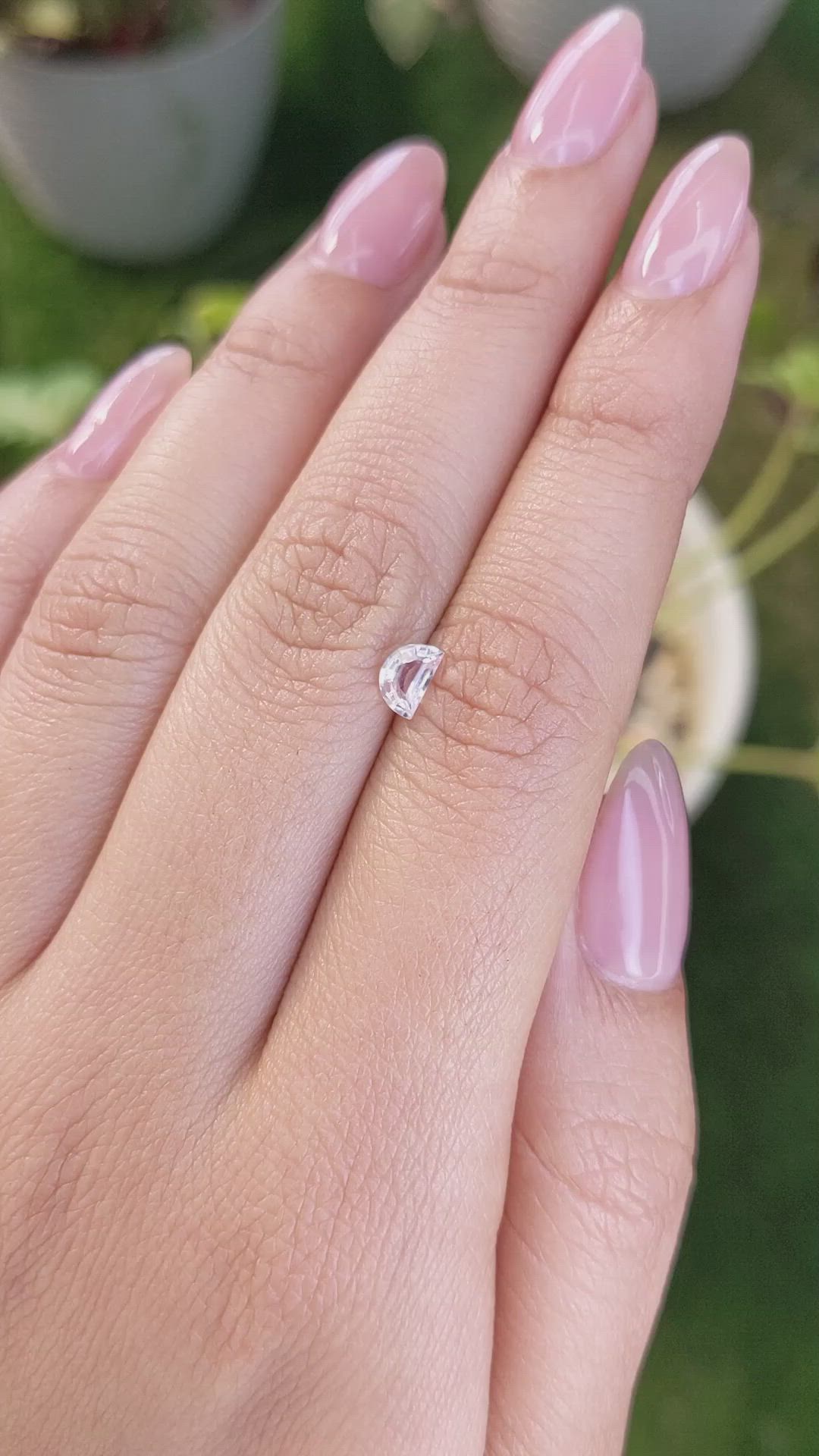 0.47 Ct. Peach Sapphire from Madagascar Size Video