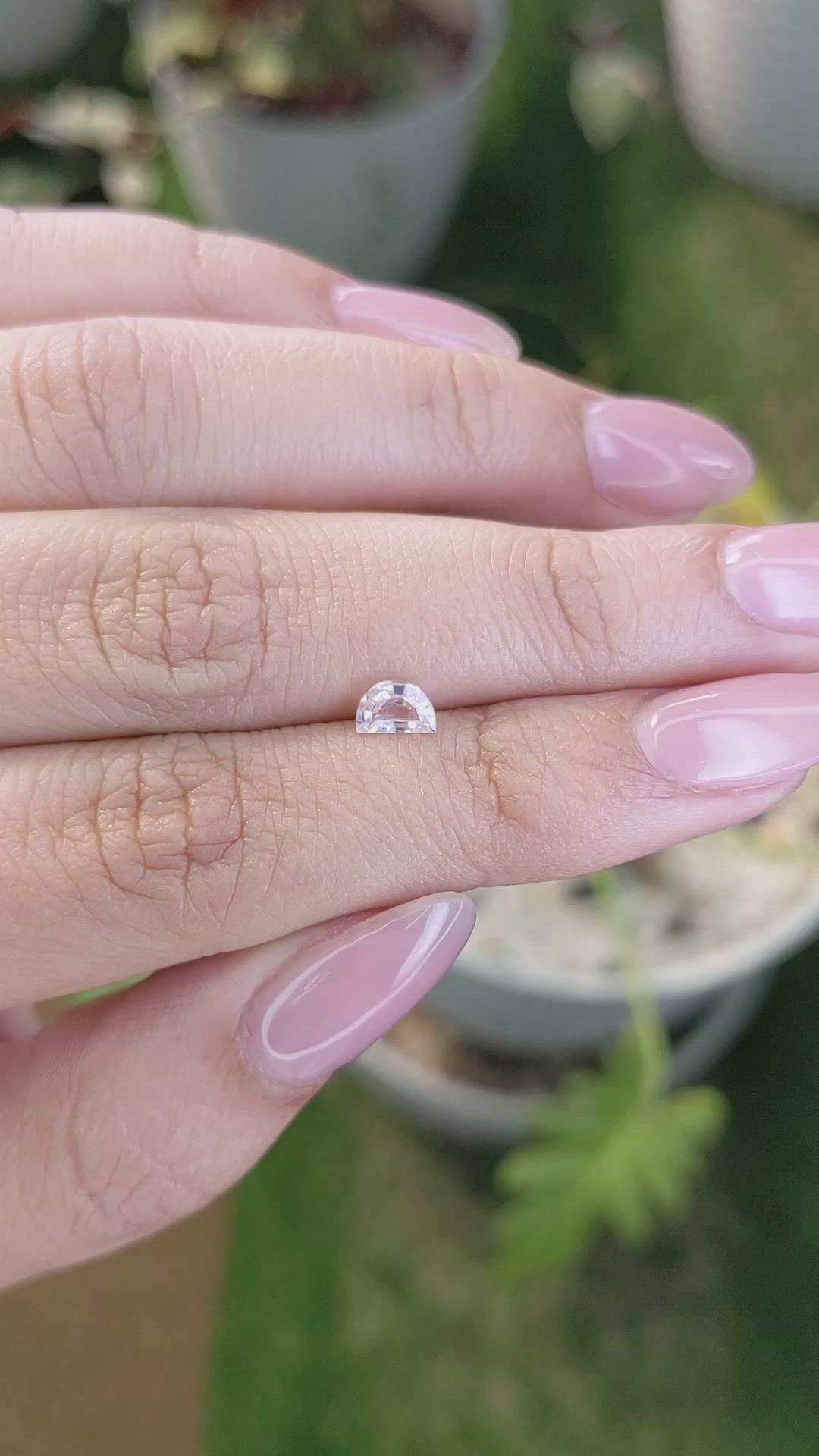 0.47 Ct. Peach Sapphire from Madagascar Size Video