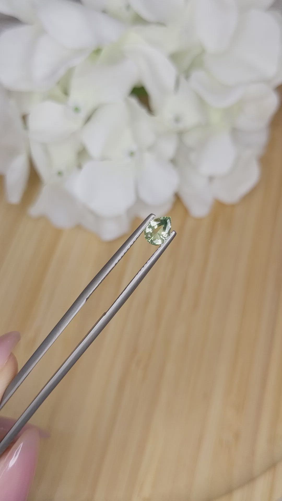 0.60 Ct. Green Sapphire from Madagascar Size Video