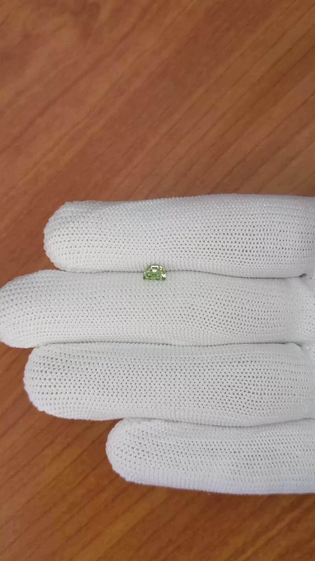 0.36 Ct. Yellowish Green Sapphire from Madagascar Size Video