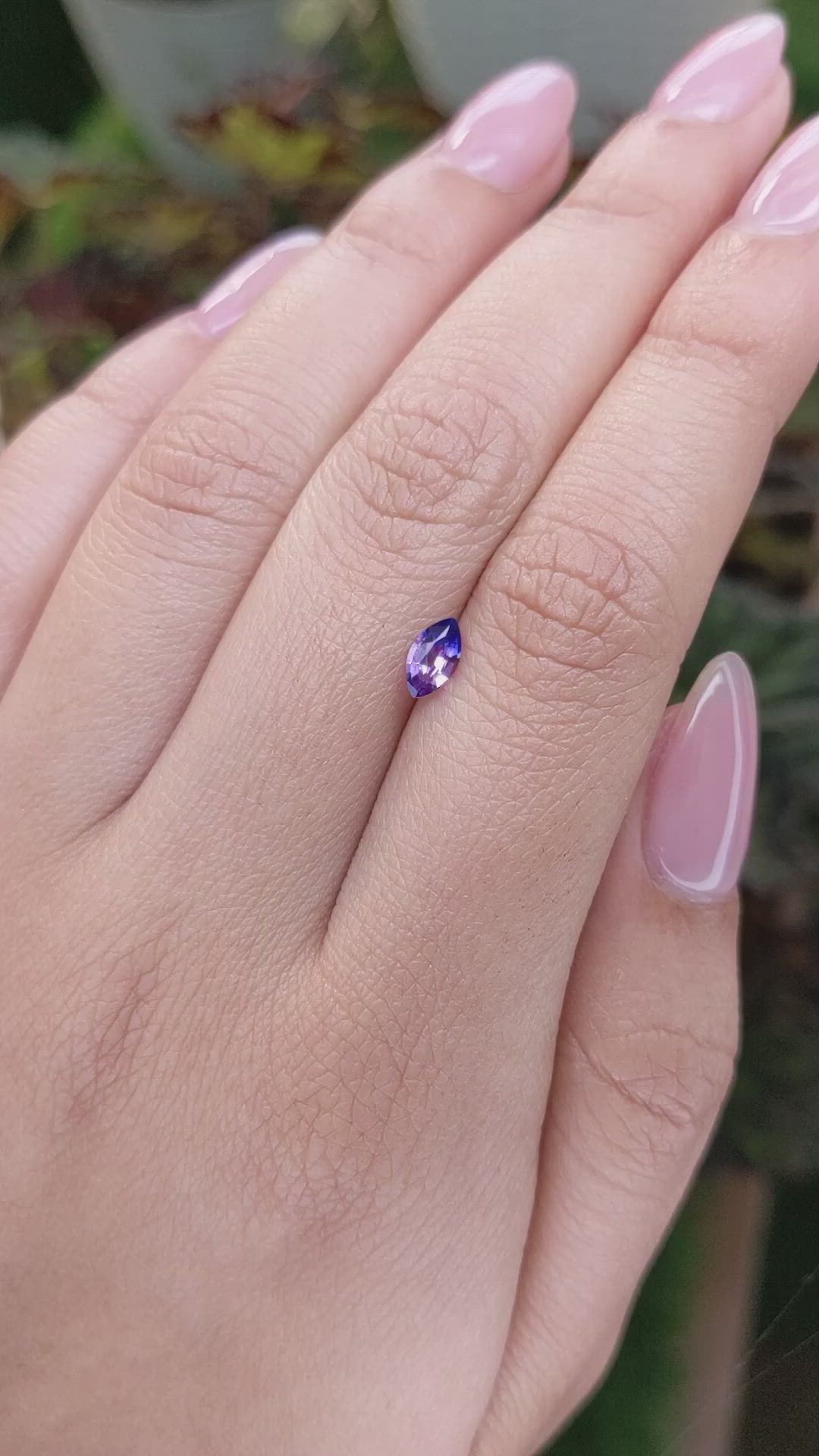 0.54 Ct. Bi Color / Parti Sapphire from Madagascar Size Video