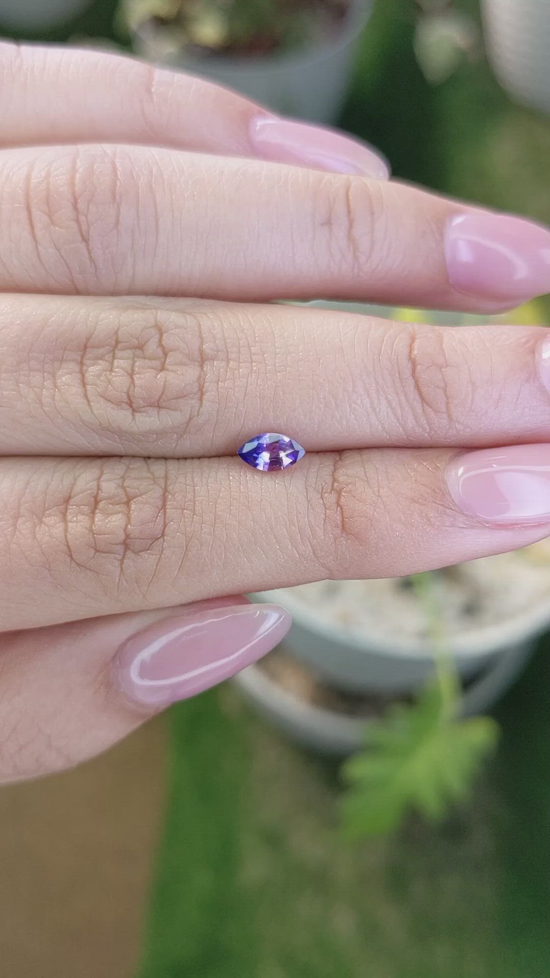 0.54 Ct. Bi Color / Parti Sapphire from Madagascar Size Video