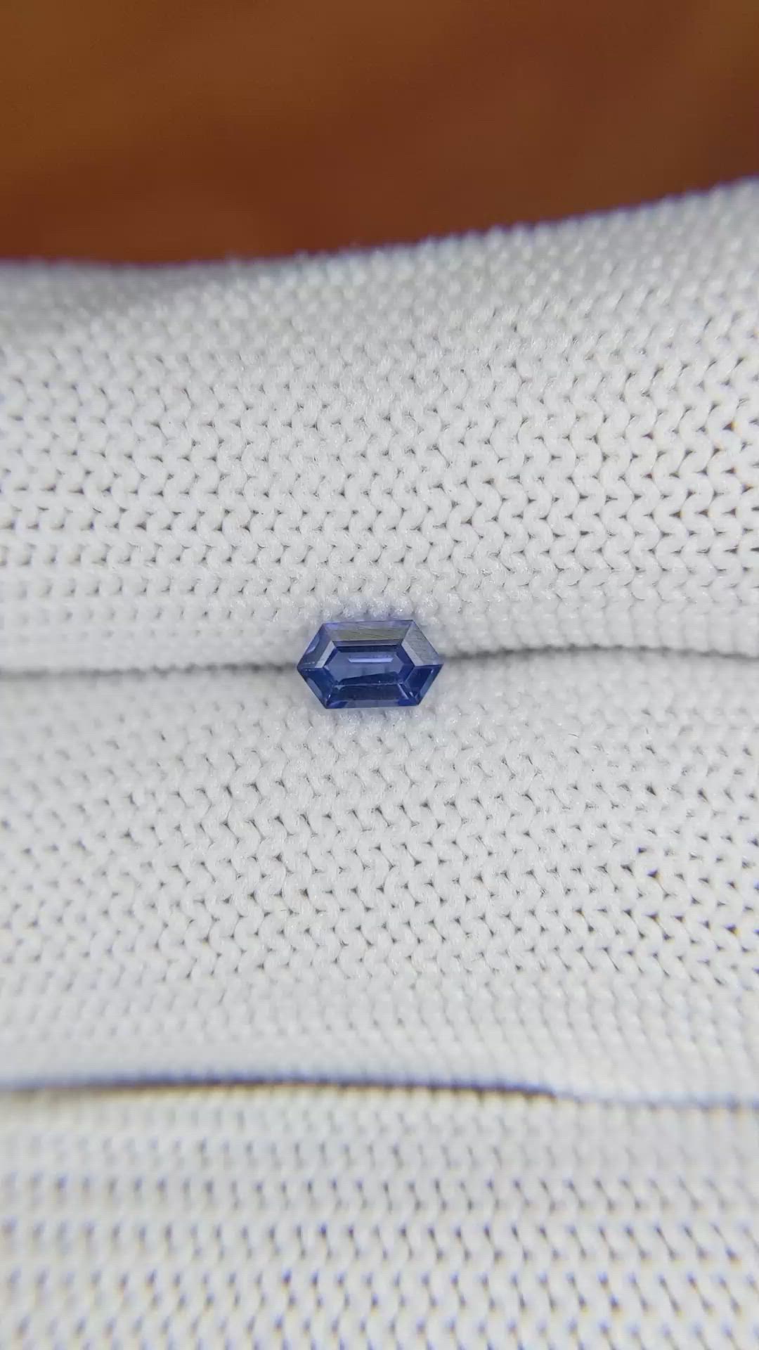 0.44 Ct. Blue Sapphire from Madagascar Size Video