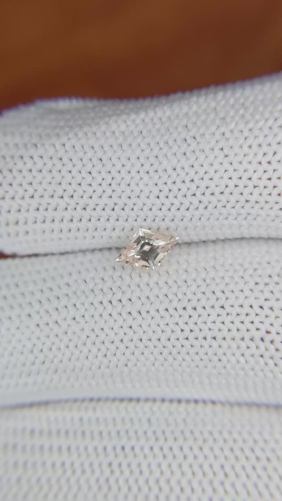 0.61 Ct. Peach Sapphire from Madagascar Size Video