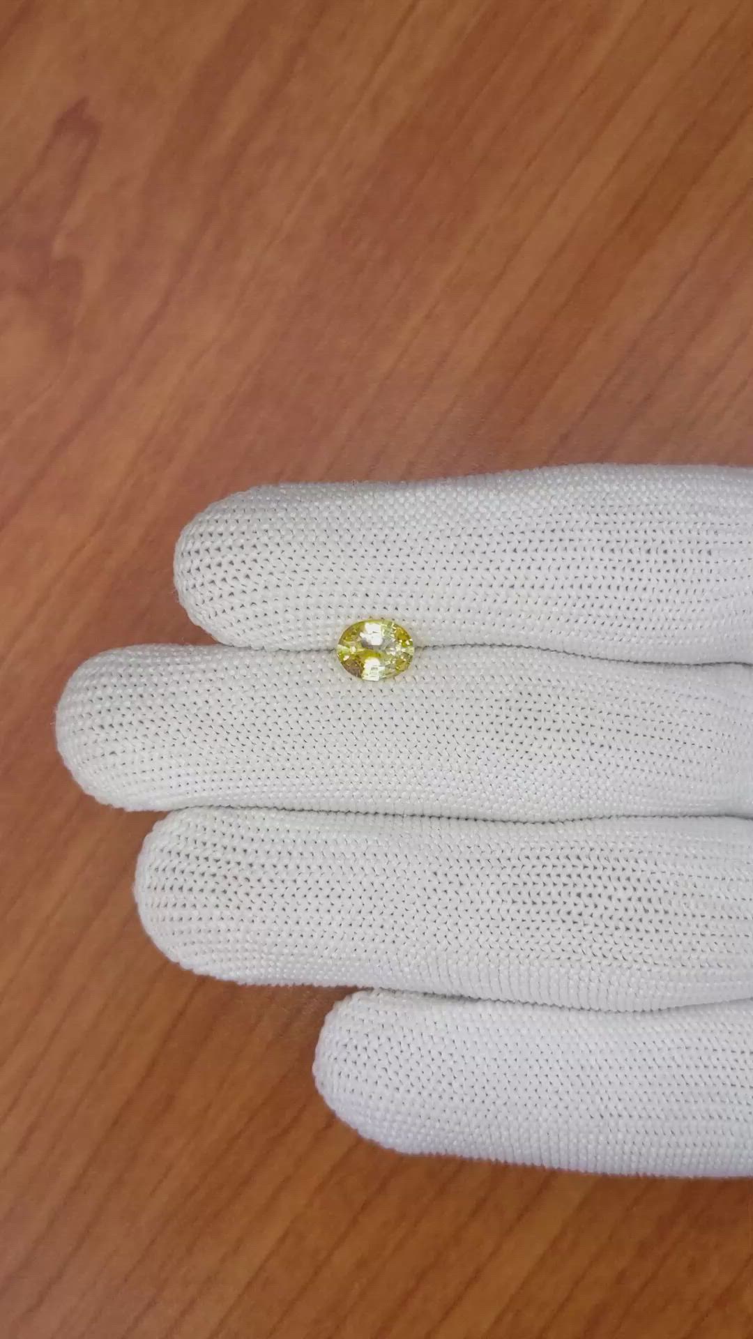 1.16 Ct. Yellow Sapphire from Ceylon (Sri Lanka) Size Video