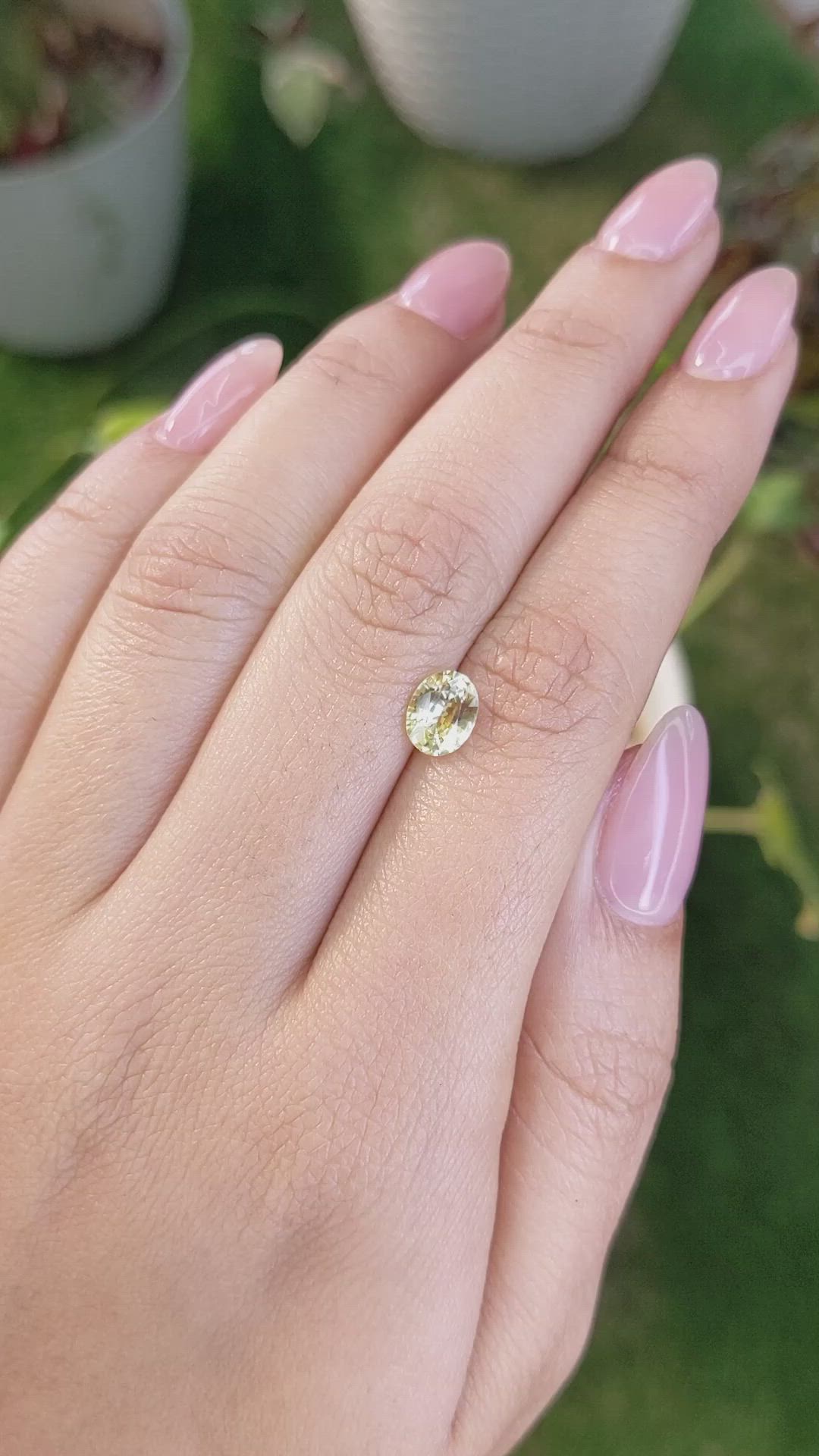 1.16 Ct. Yellow Sapphire from Ceylon (Sri Lanka) Size Video