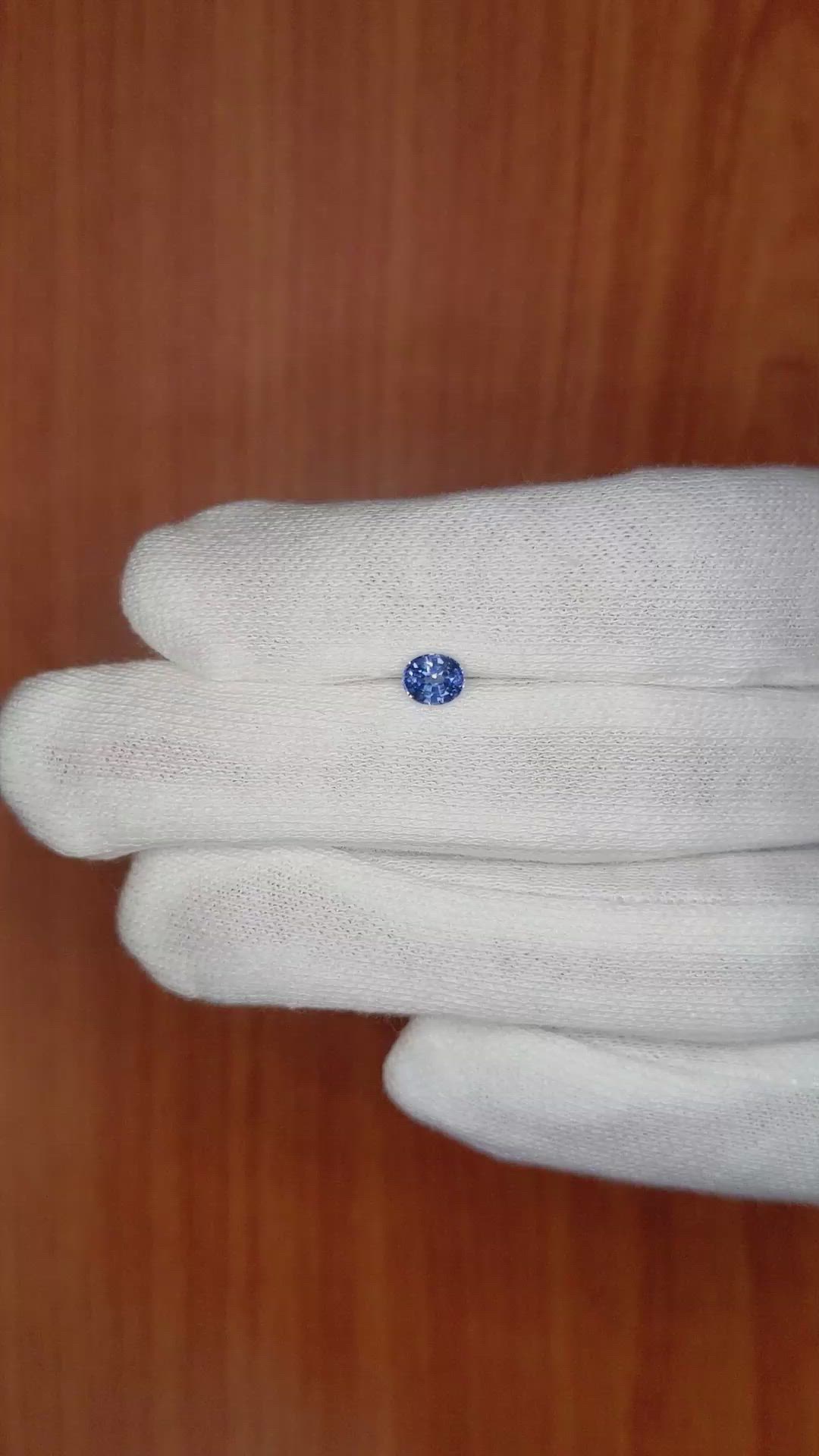 0.60 Ct. Blue Sapphire from Ceylon (Sri Lanka) Size Video