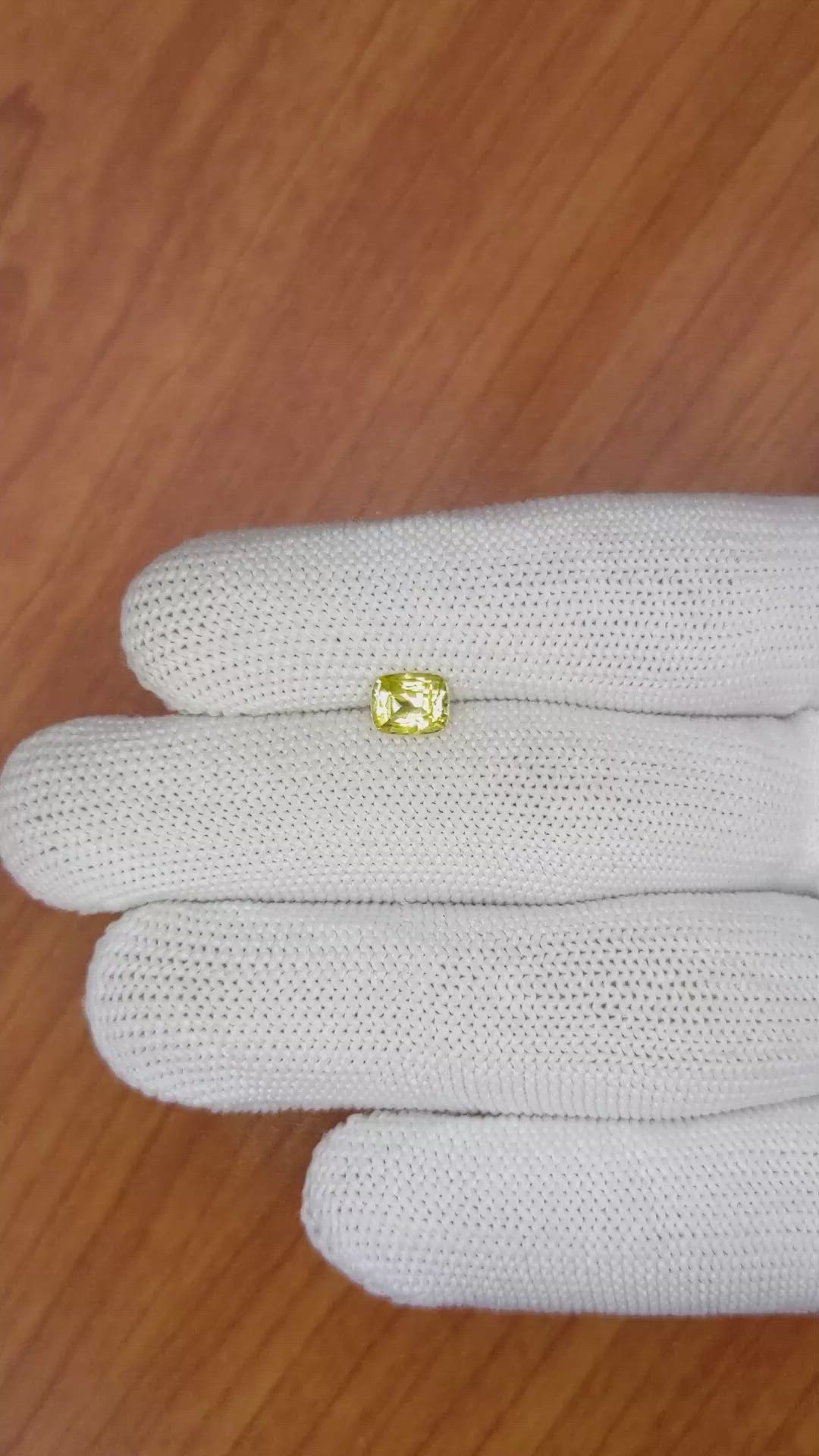 1.07 Ct. Yellow Sapphire from Ceylon (Sri Lanka) Size Video