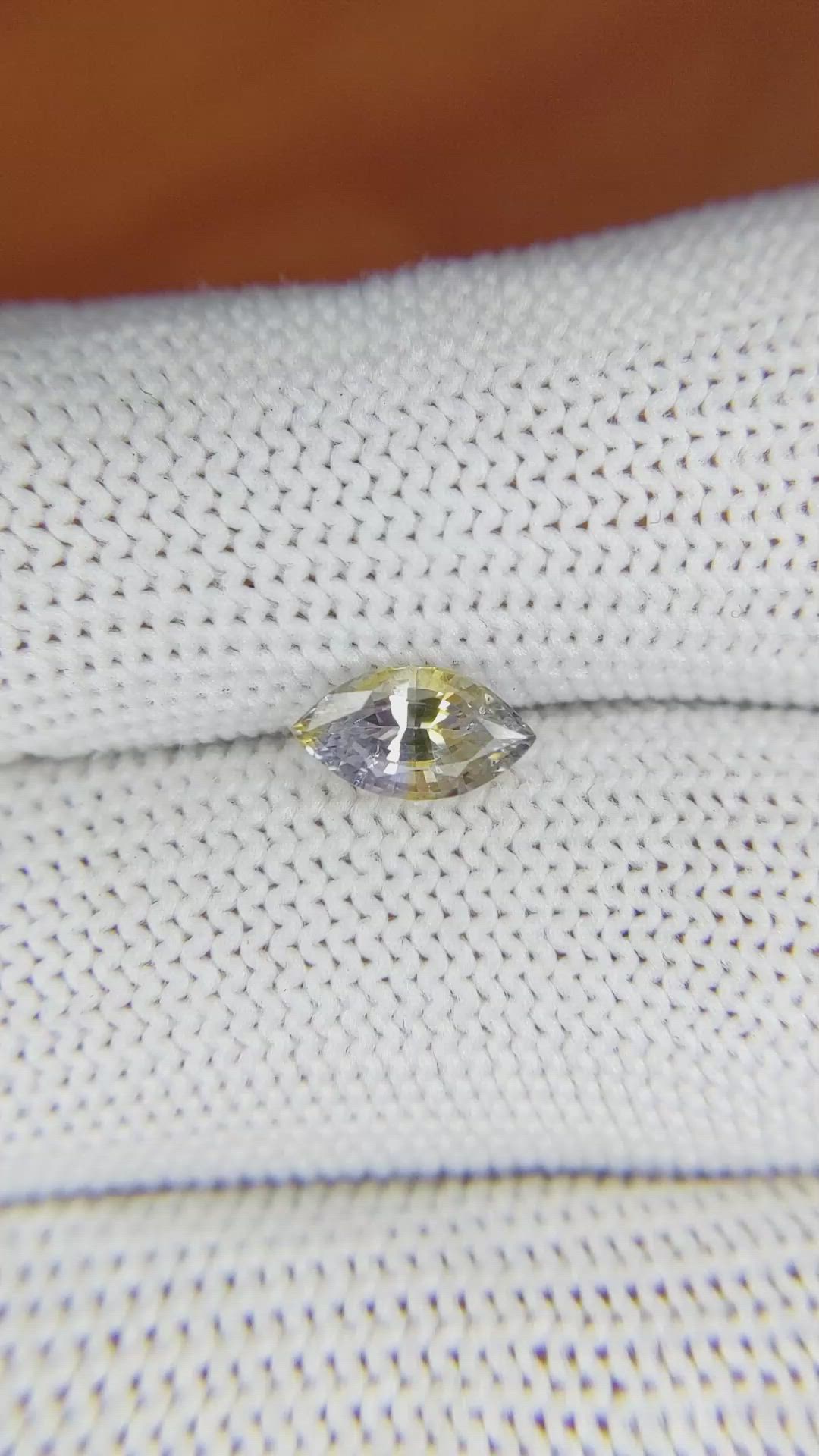 1.12 Ct. Bi Color Sapphire from Ceylon (Sri Lanka) Size Video