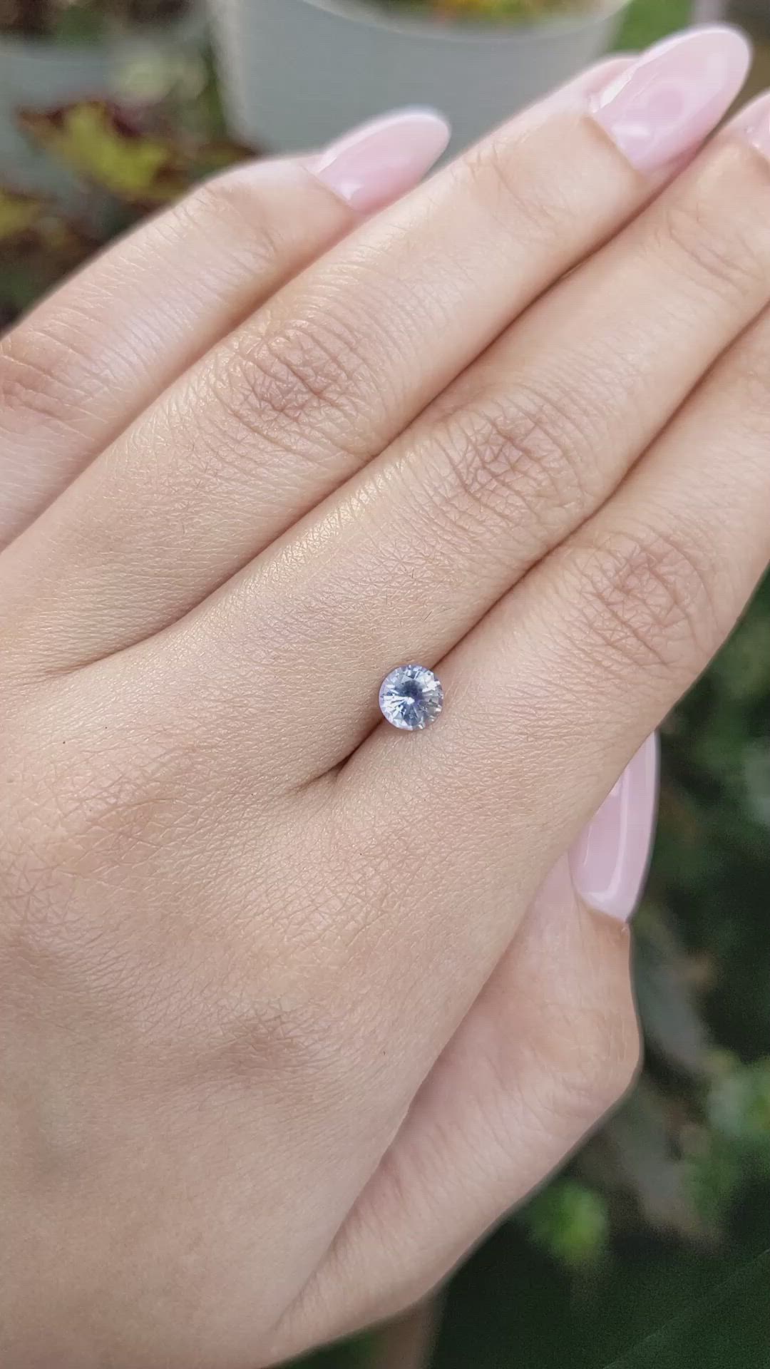 0.64 Ct. Bi Color Sapphire from Ceylon (Sri Lanka) Size Video