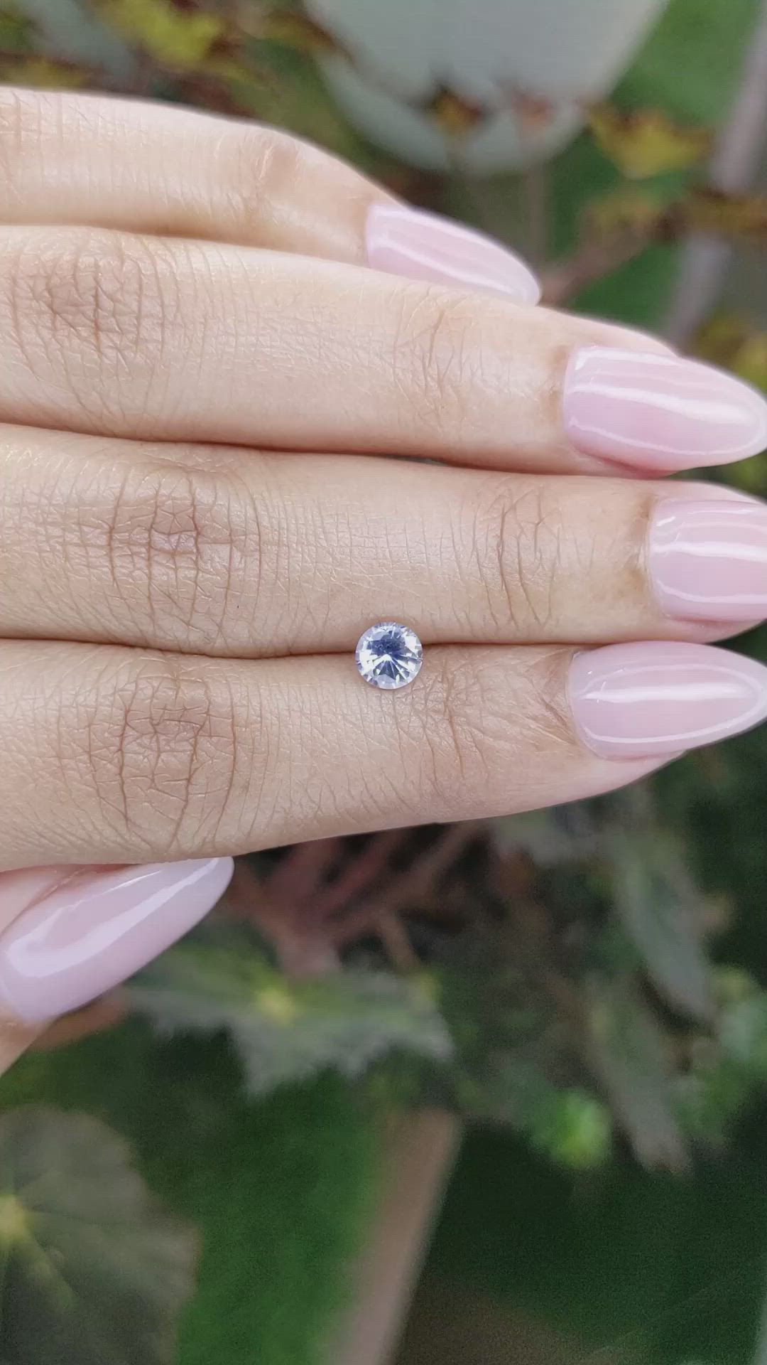 0.64 Ct. Bi Color Sapphire from Ceylon (Sri Lanka) Size Video