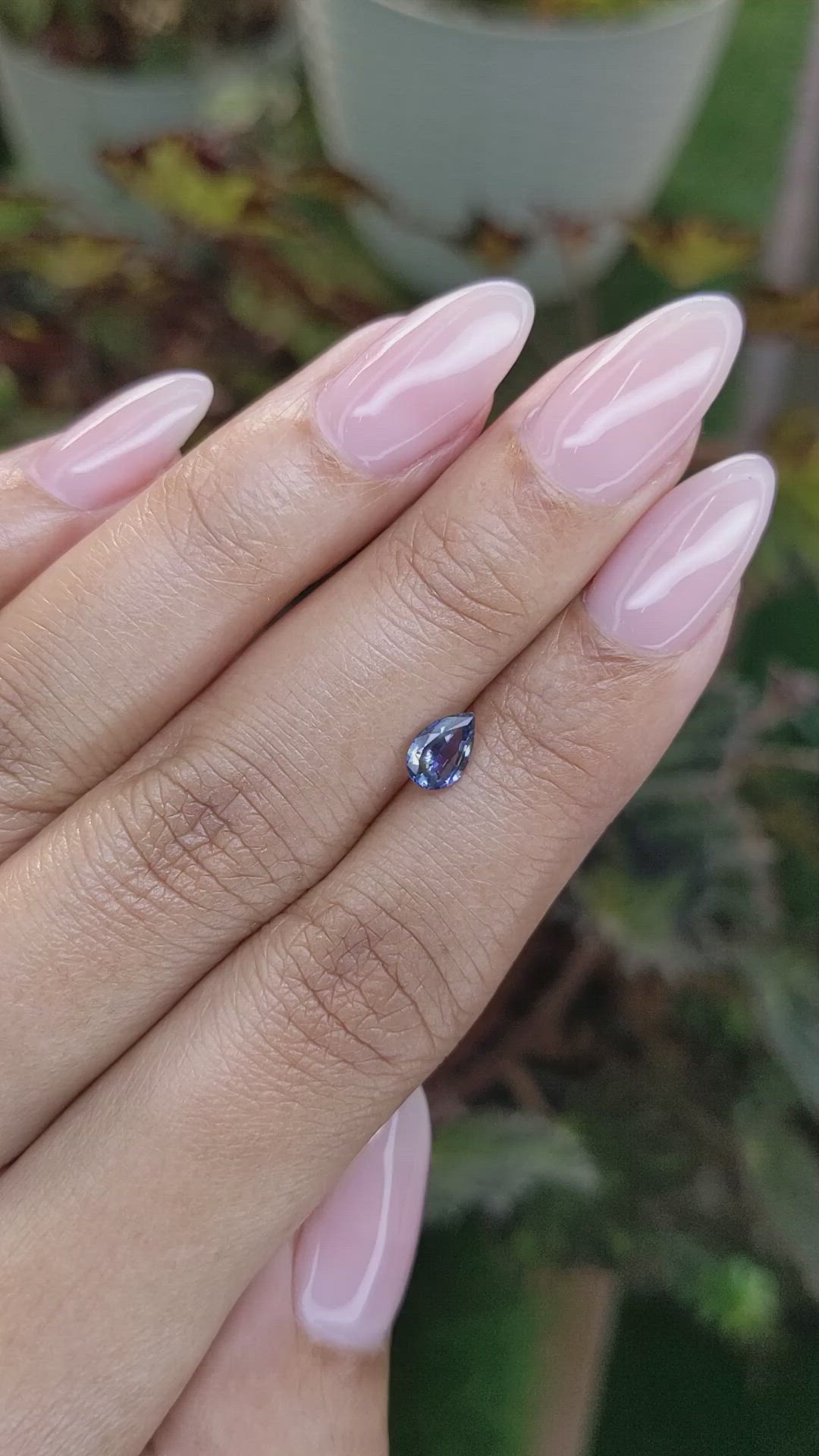 0.61 Ct. Bi Color Sapphire from Ceylon (Sri Lanka) Size Video