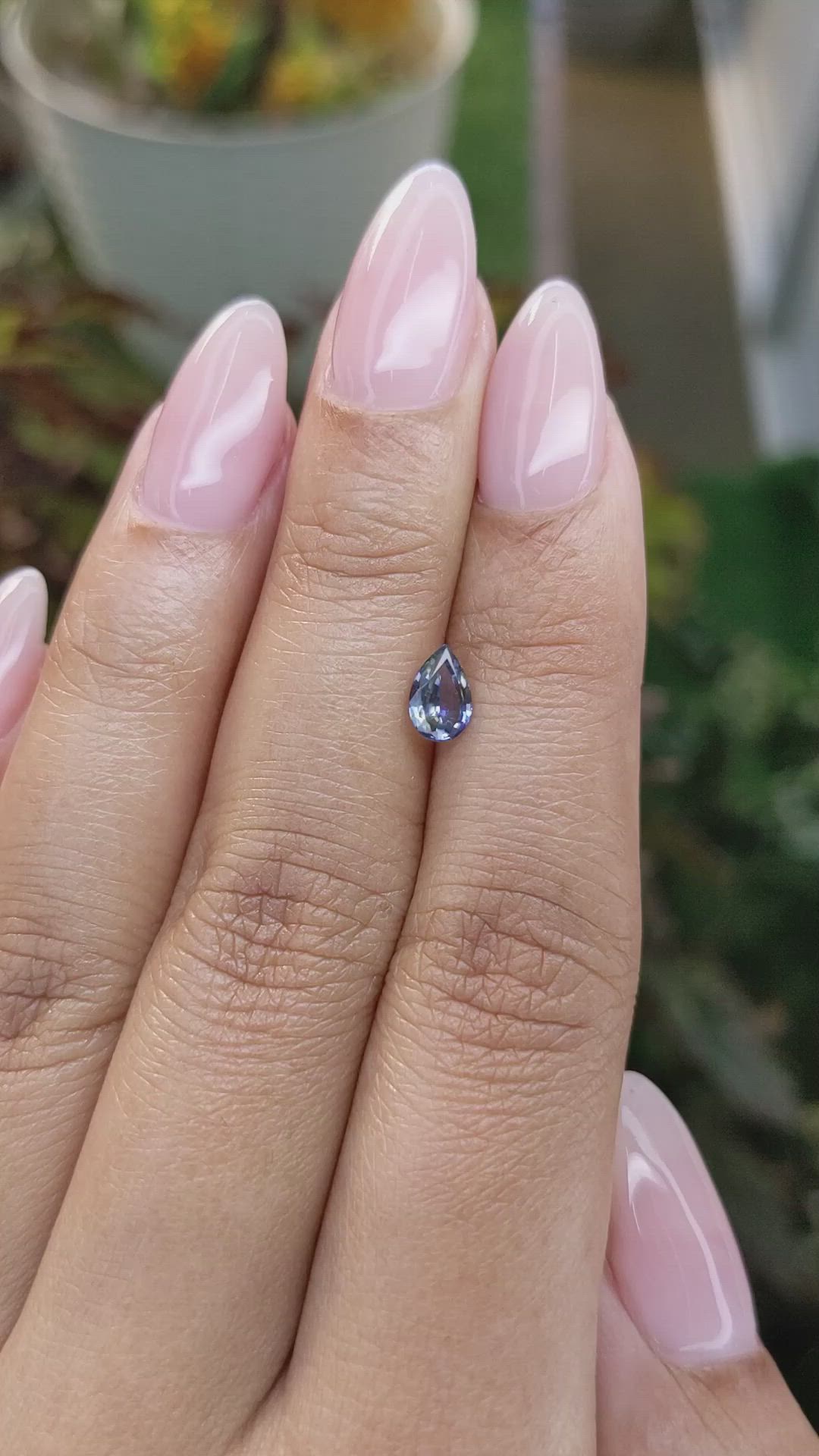 0.61 Ct. Bi Color Sapphire from Ceylon (Sri Lanka) Size Video