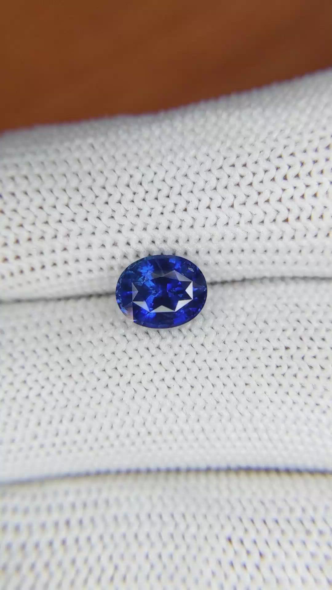 1.96 Ct. Blue Sapphire from Ceylon (Sri Lanka) Size Video