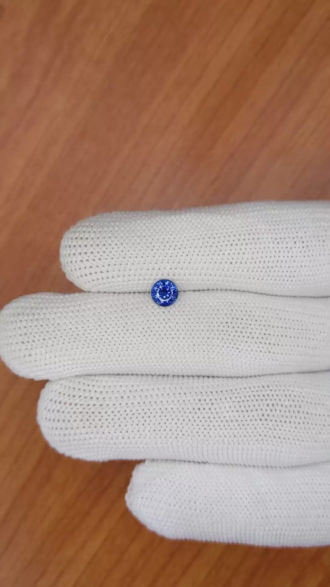 0.60 Ct. Blue Sapphire from Ceylon (Sri Lanka) Size Video