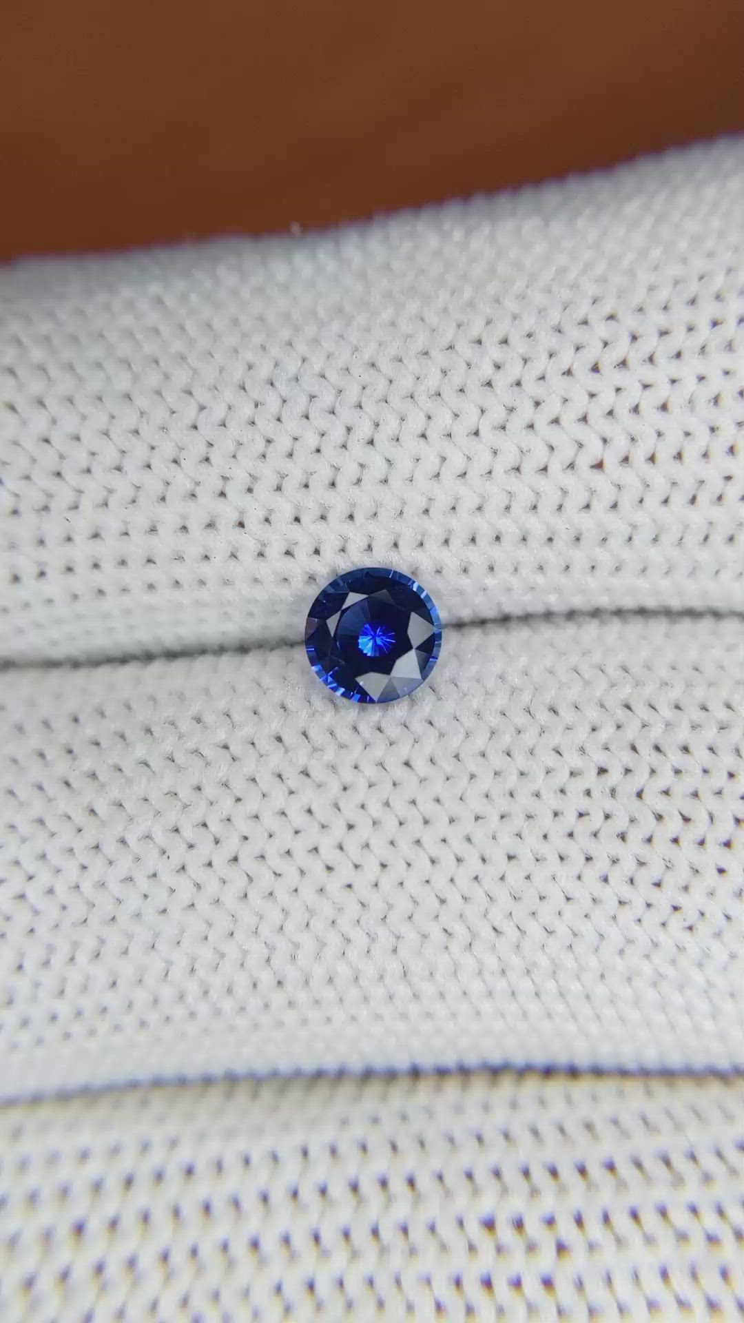 0.60 Ct. Blue Sapphire from Ceylon (Sri Lanka) Size Video