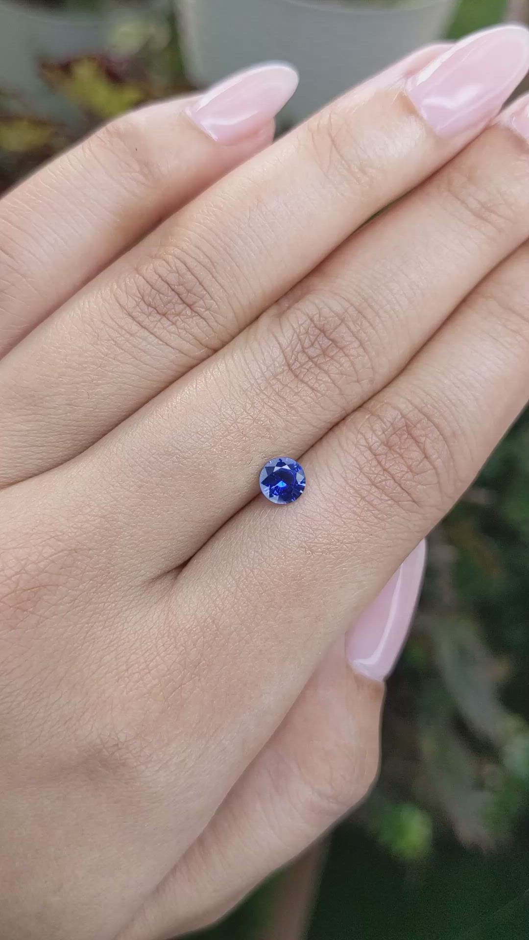 0.60 Ct. Blue Sapphire from Ceylon (Sri Lanka) Size Video