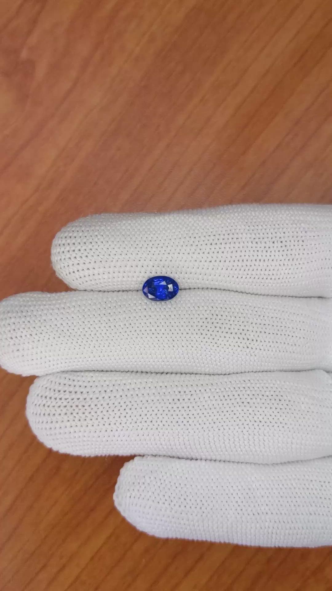 1.40 Ct. Blue Sapphire from Ceylon (Sri Lanka) Size Video
