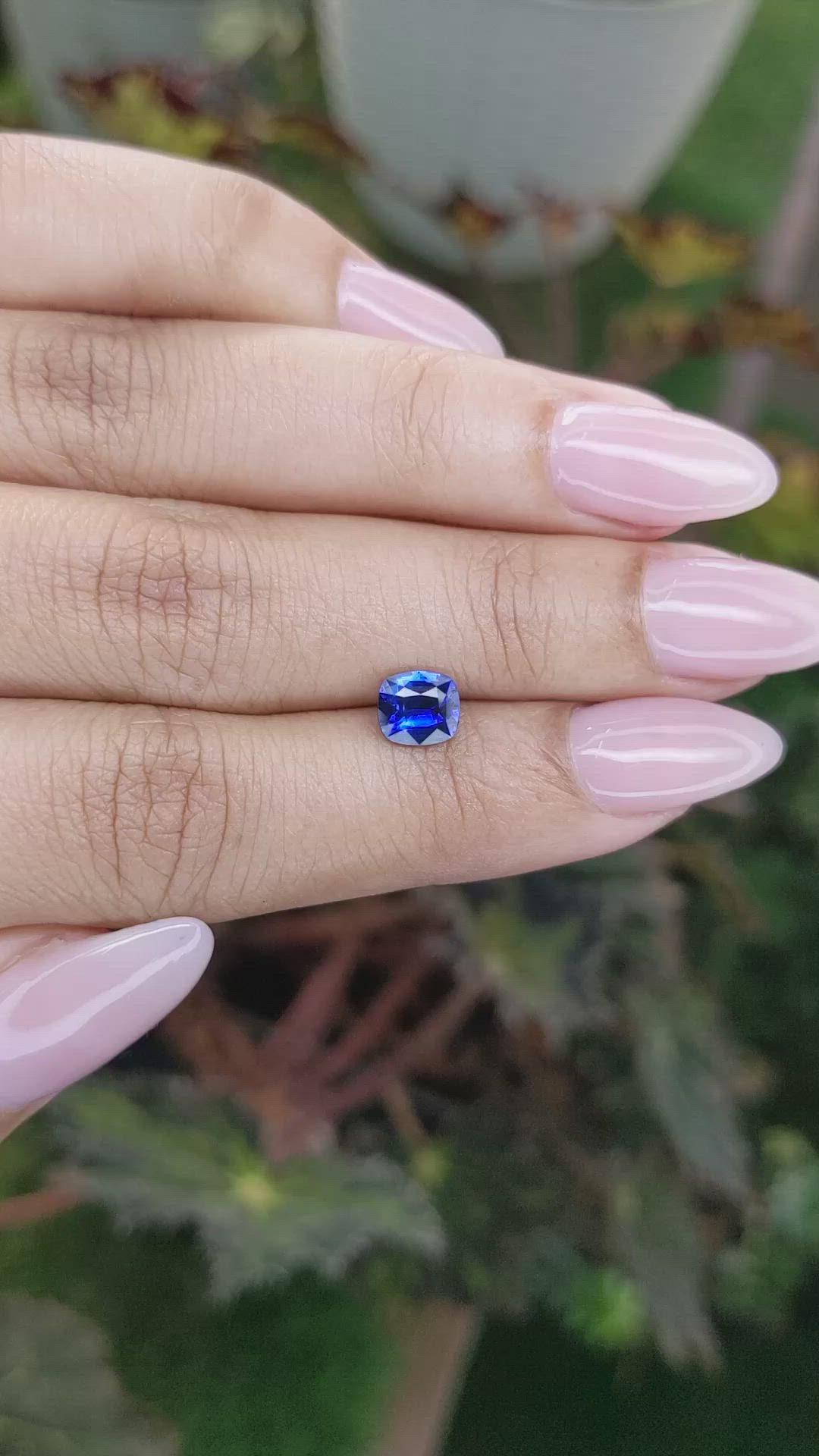 1.10 Ct. Blue Sapphire from Ceylon (Sri Lanka) Size Video