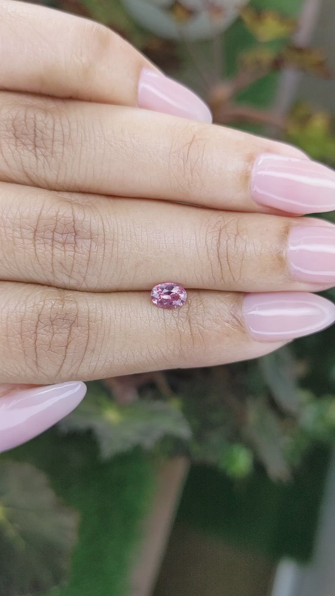 0.55 Ct. Padparadscha Sapphire from Ceylon (Sri Lanka) Size Video