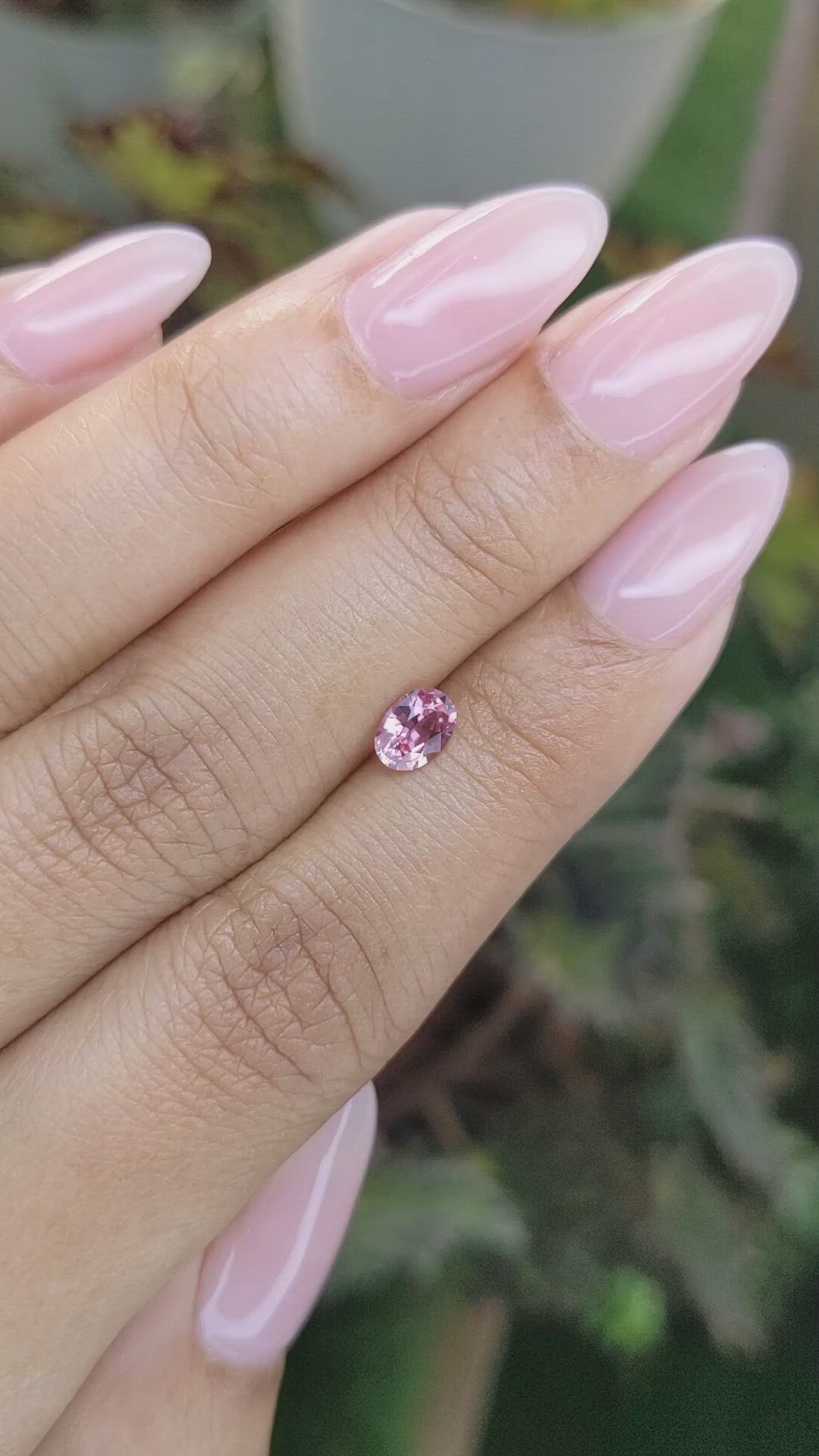 0.55 Ct. Padparadscha Sapphire from Ceylon (Sri Lanka) Size Video