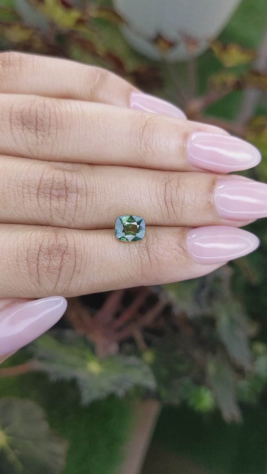 2.03 Ct. Bluish Green Sapphire from Ceylon (Sri Lanka) Size Video