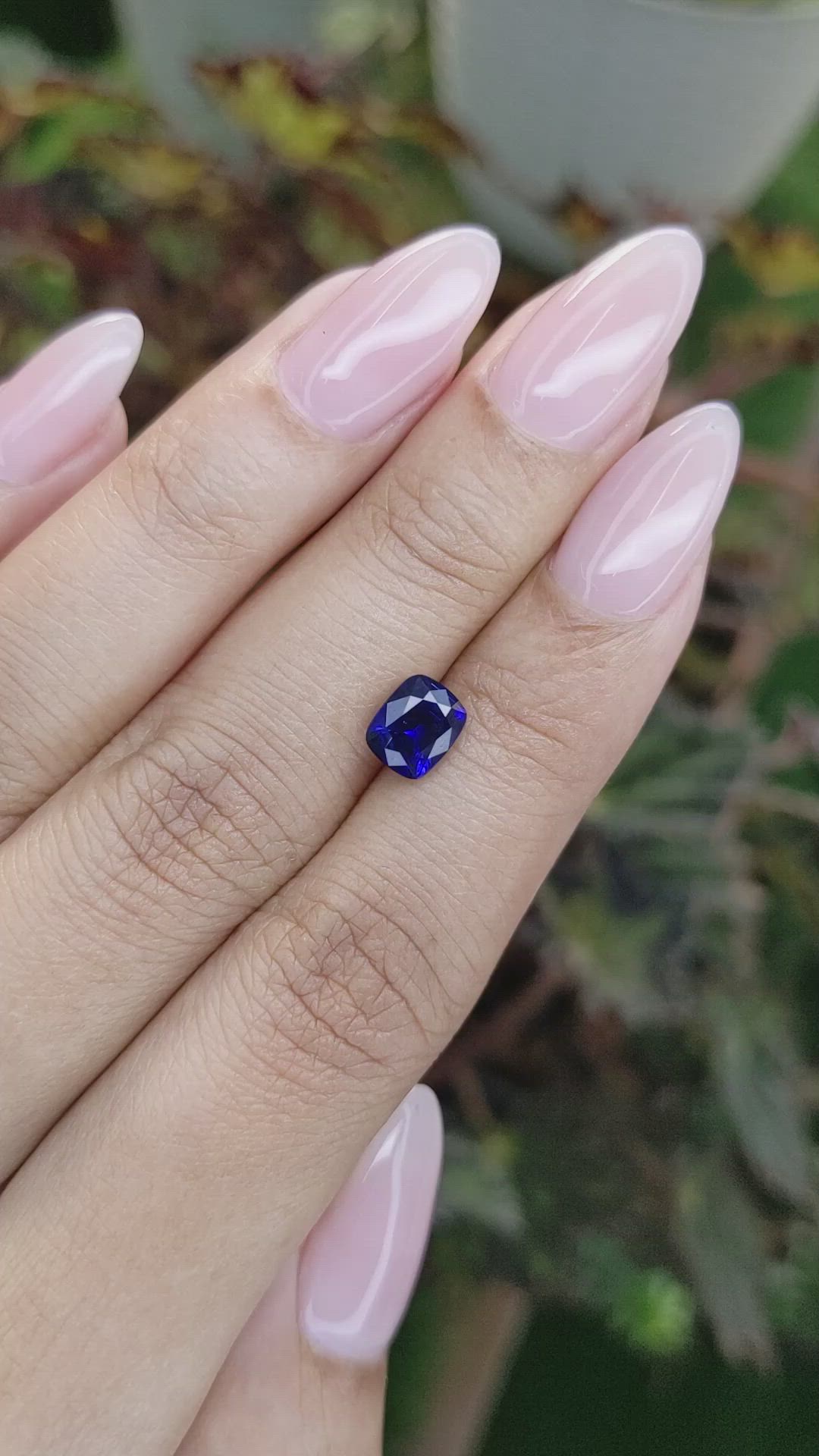 1.55 Ct. Blue Sapphire from Ceylon (Sri Lanka) Size Video