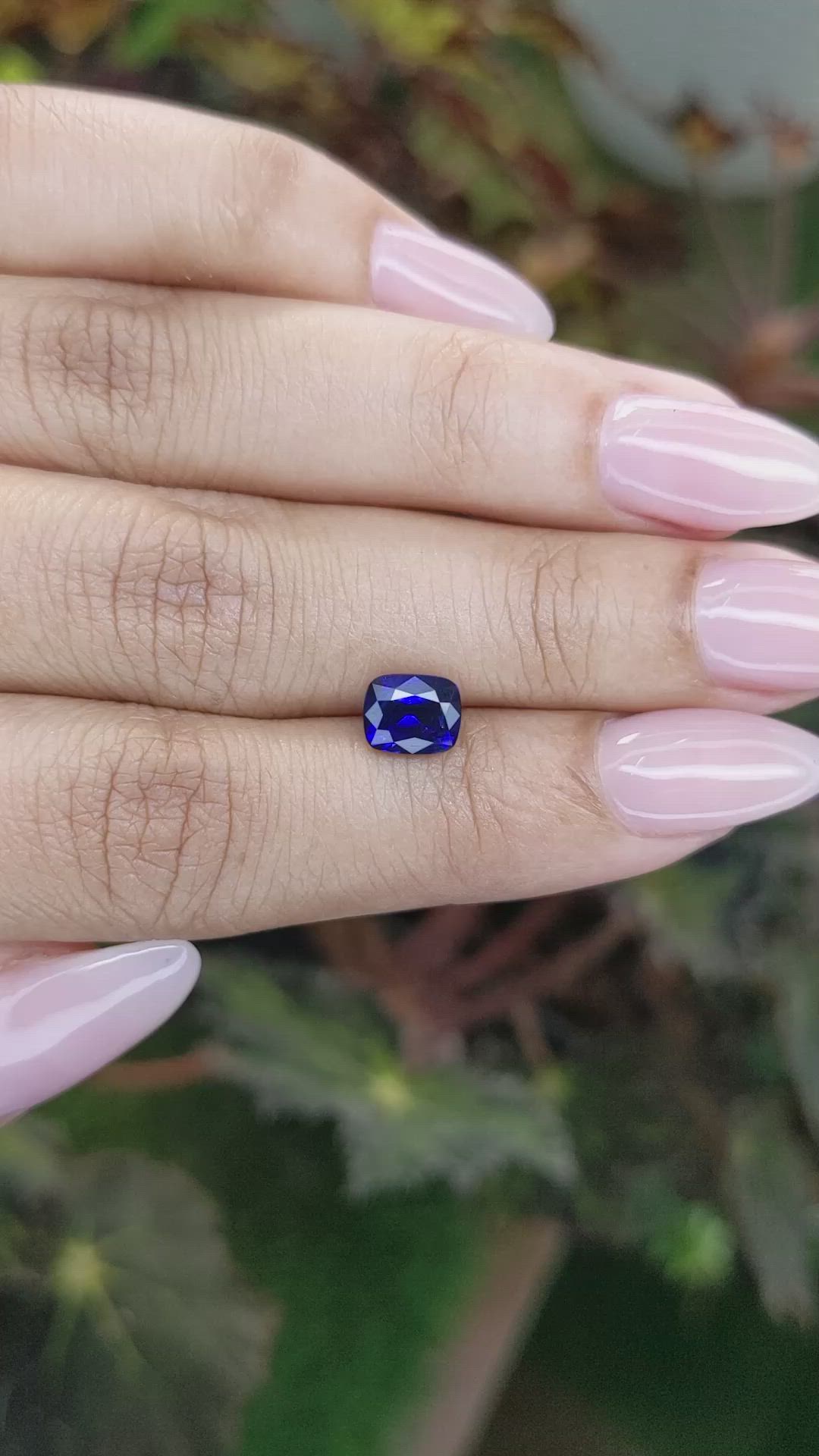 1.55 Ct. Blue Sapphire from Ceylon (Sri Lanka) Size Video