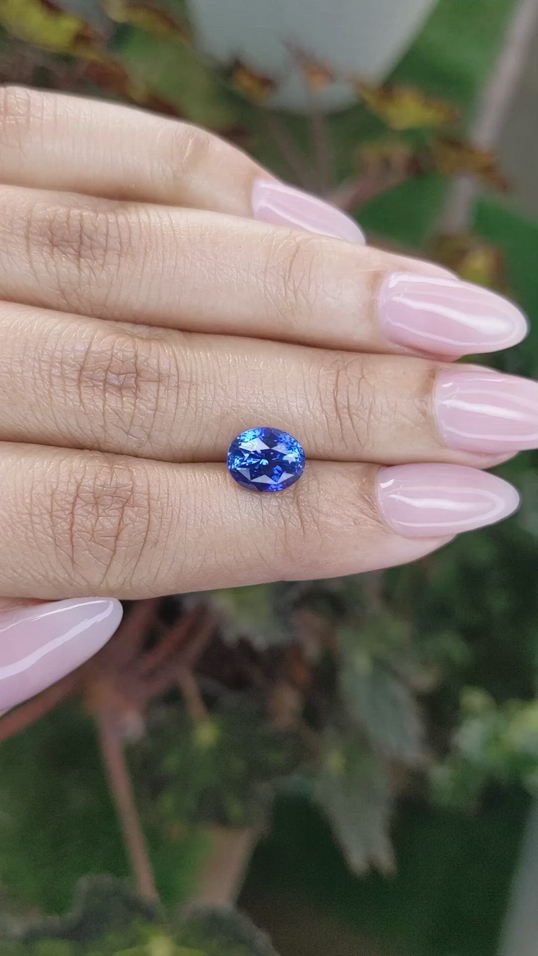 3.08 Ct. Blue Sapphire from Ceylon (Sri Lanka) Size Video