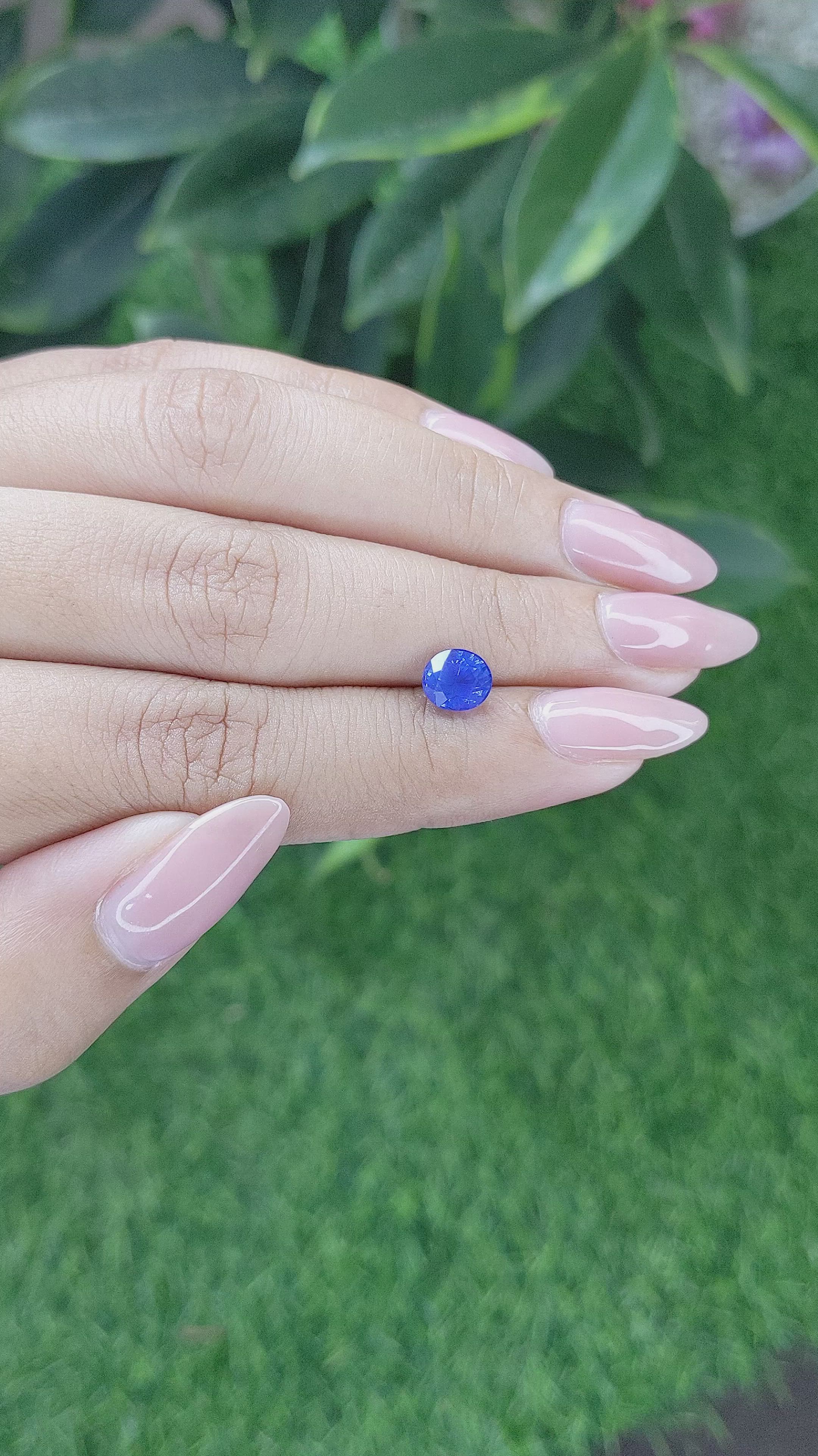 1.48 Ct. Blue Sapphire from Tanzania Size Video