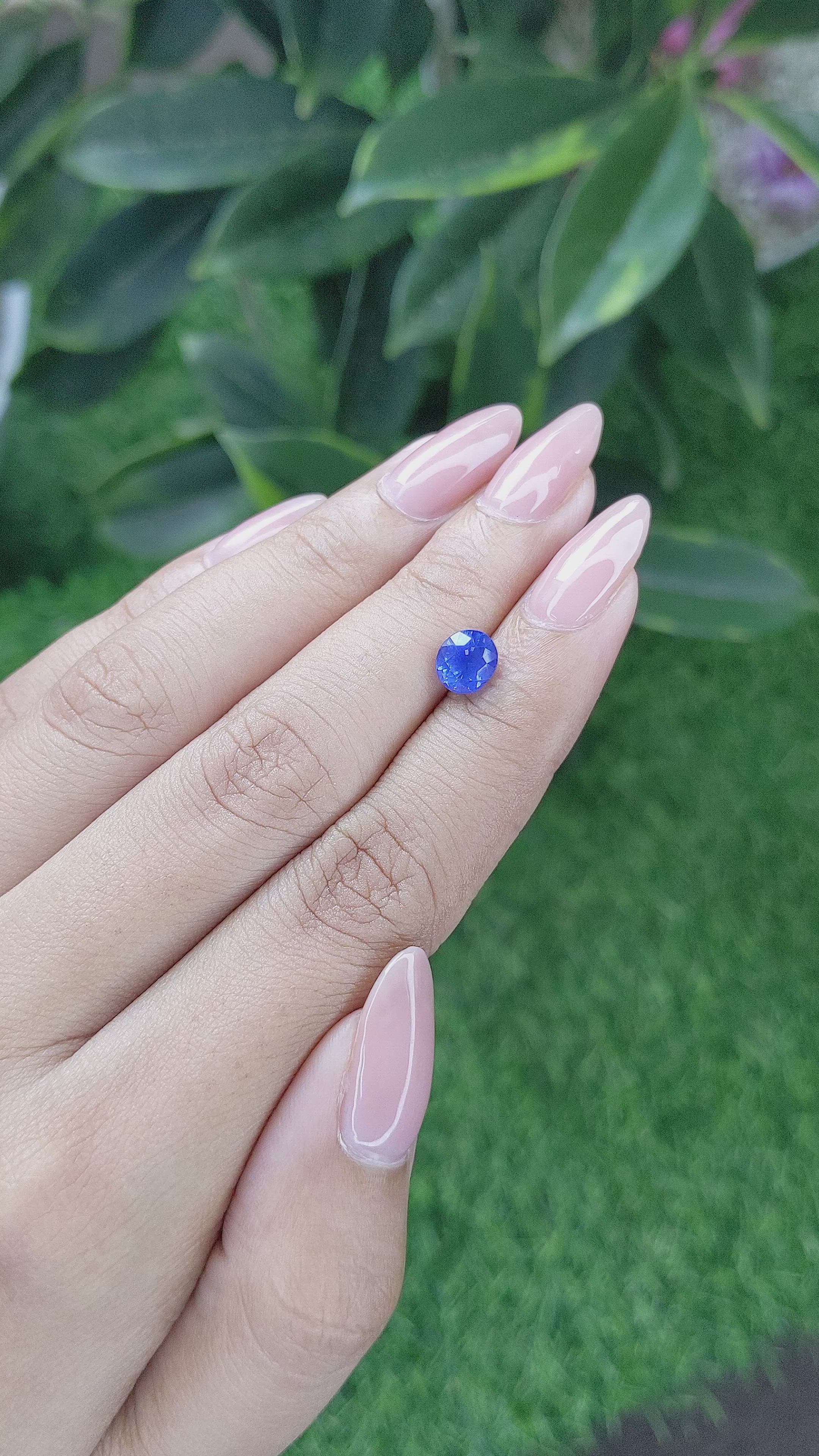 1.48 Ct. Blue Sapphire from Tanzania Size Video